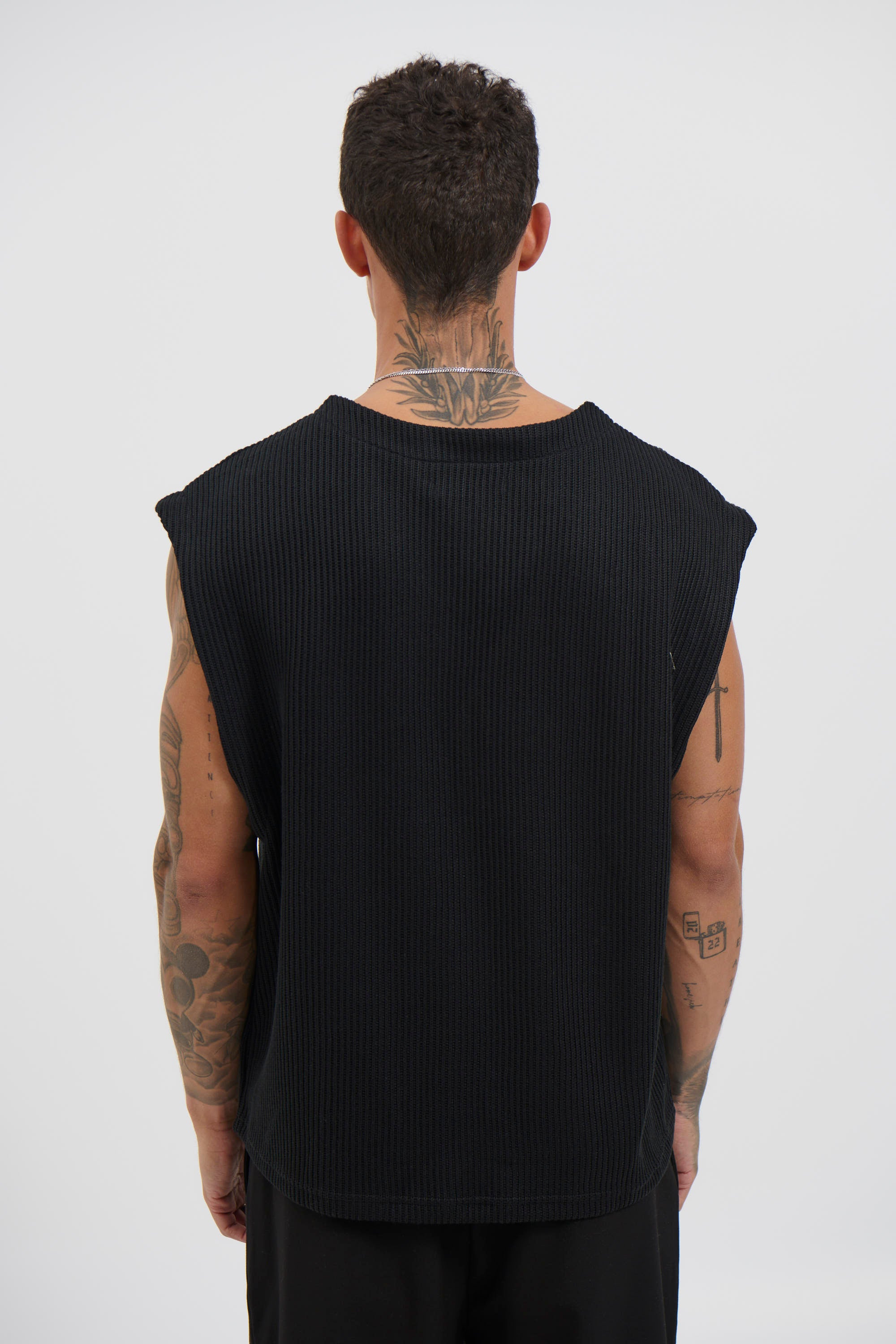Cassius Knitted Vest Black