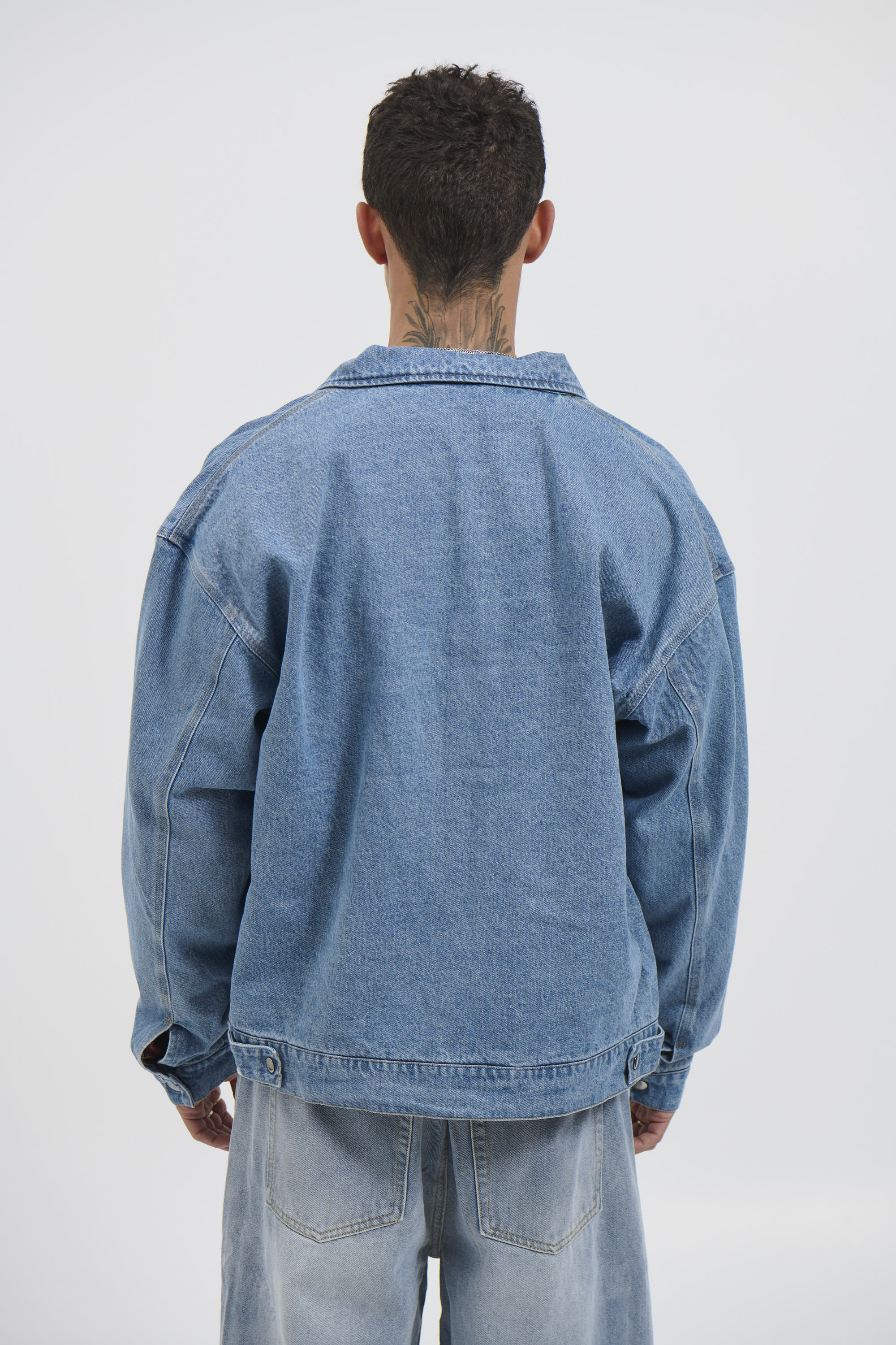 Denim Structure Jacket Blue