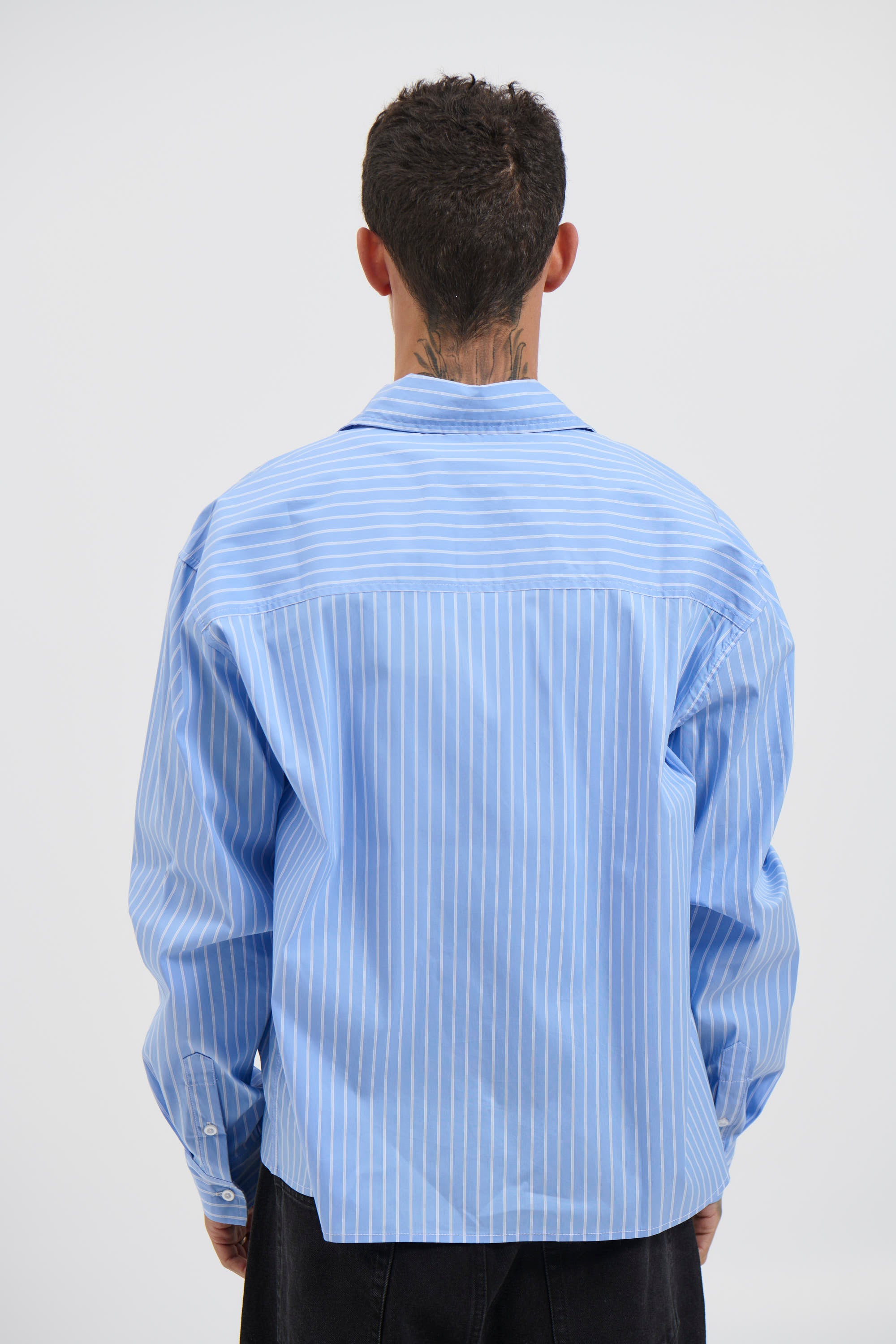 Mitch Stripe Shirt Blue