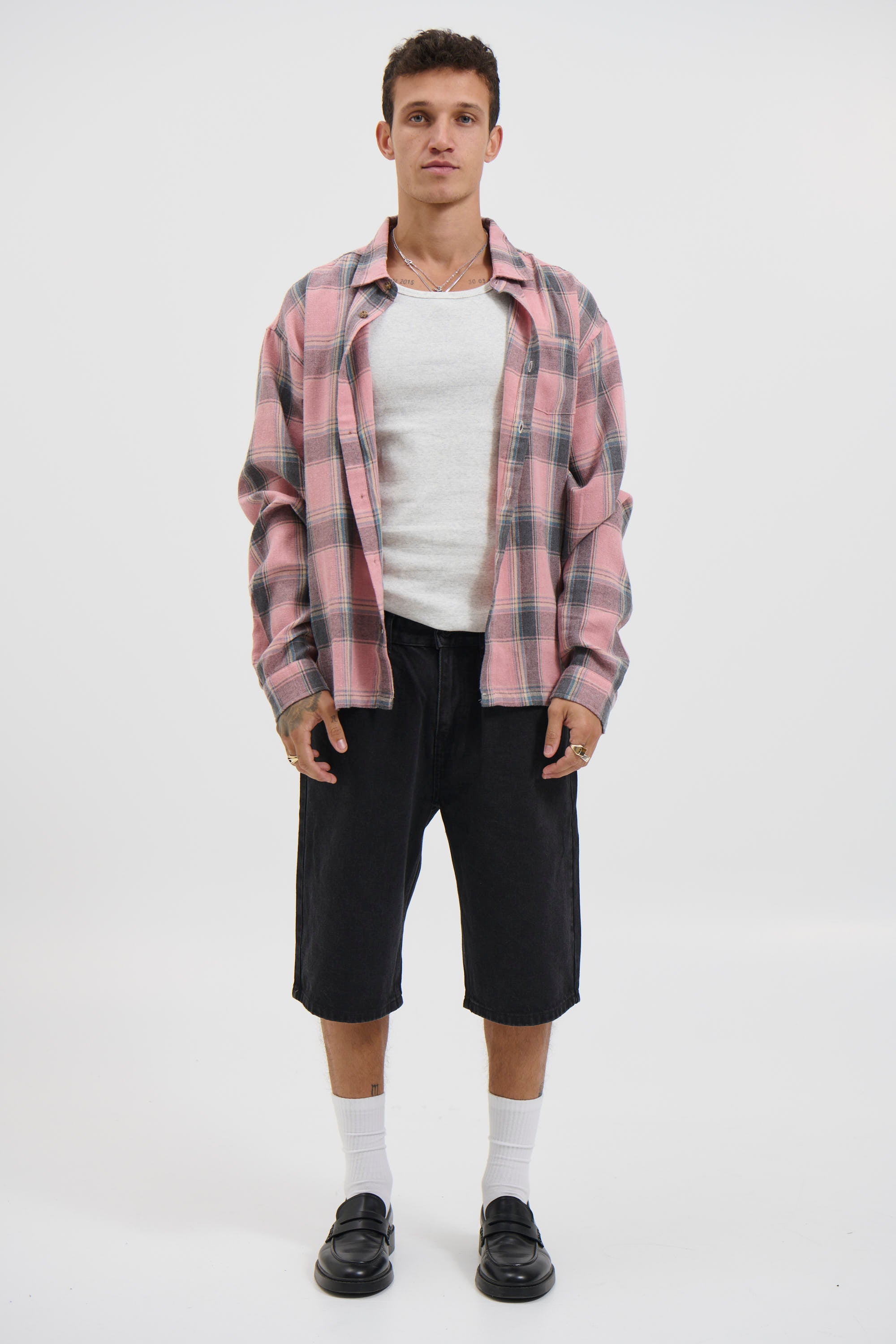 Brooklyn Check Shirt Salmon