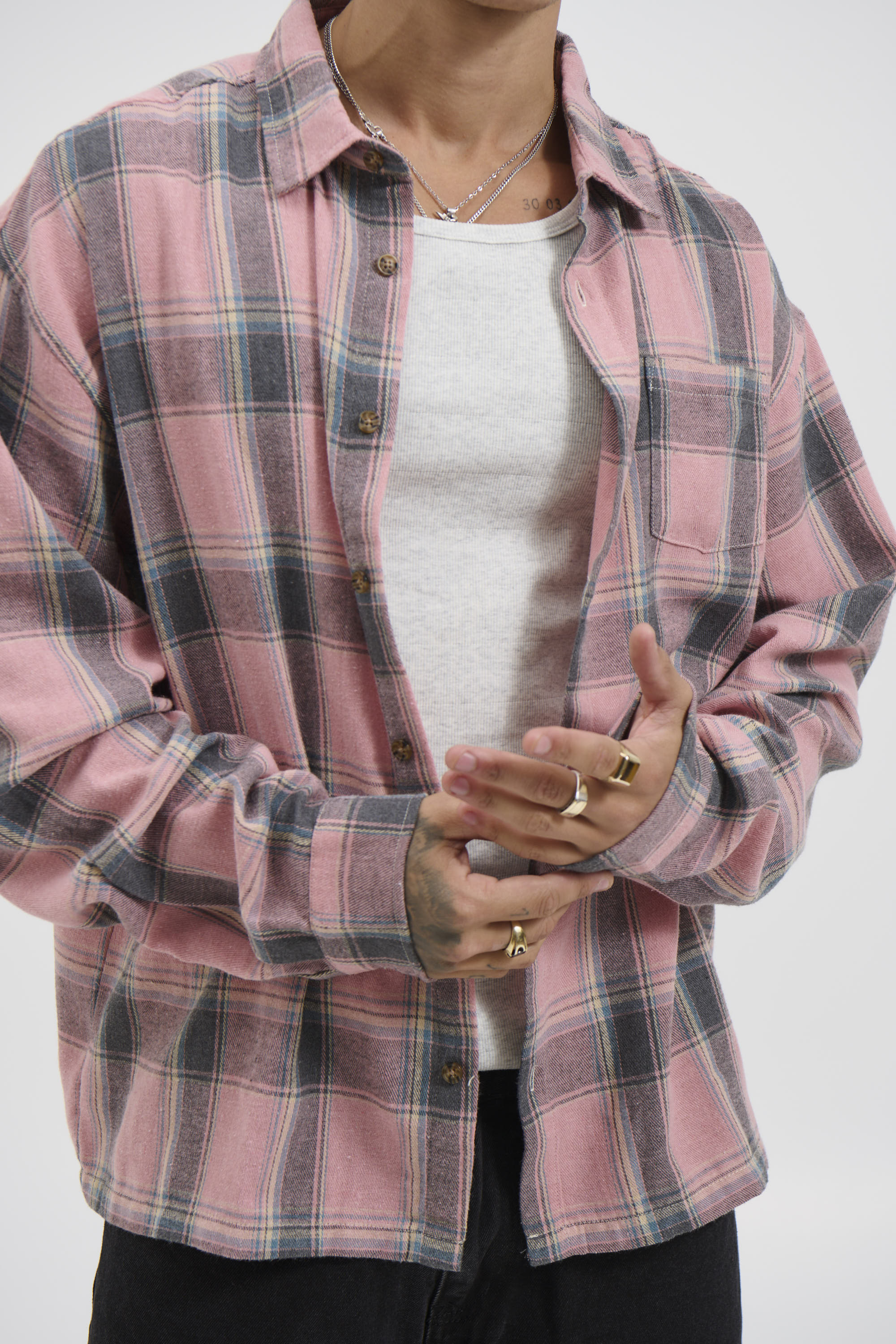 Brooklyn Check Shirt Salmon