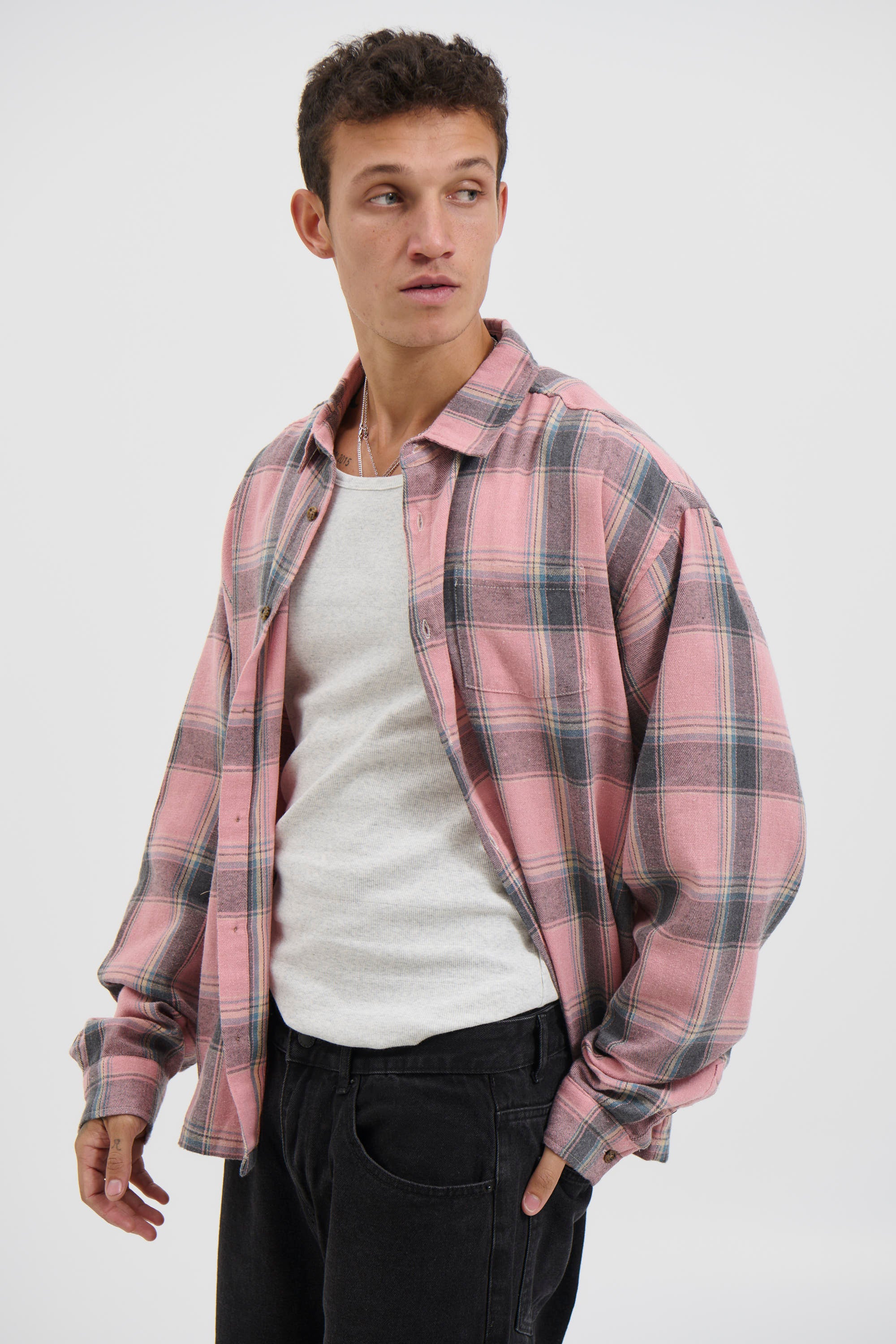 Brooklyn Check Shirt Salmon