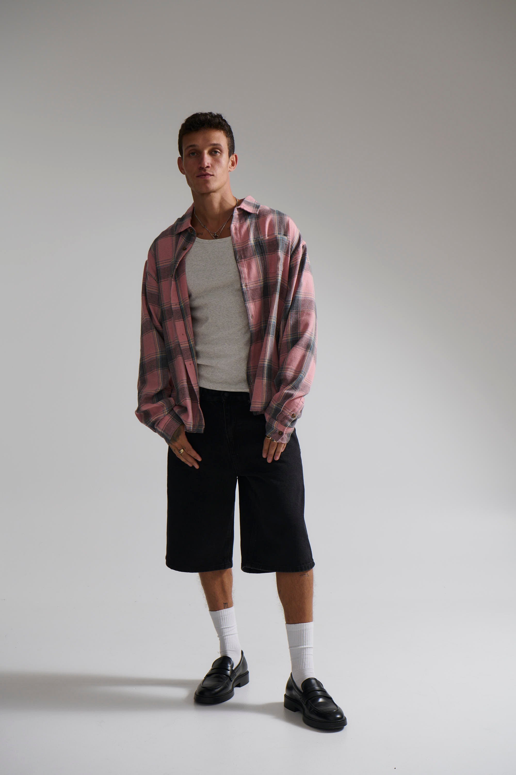 Brooklyn Check Shirt Salmon