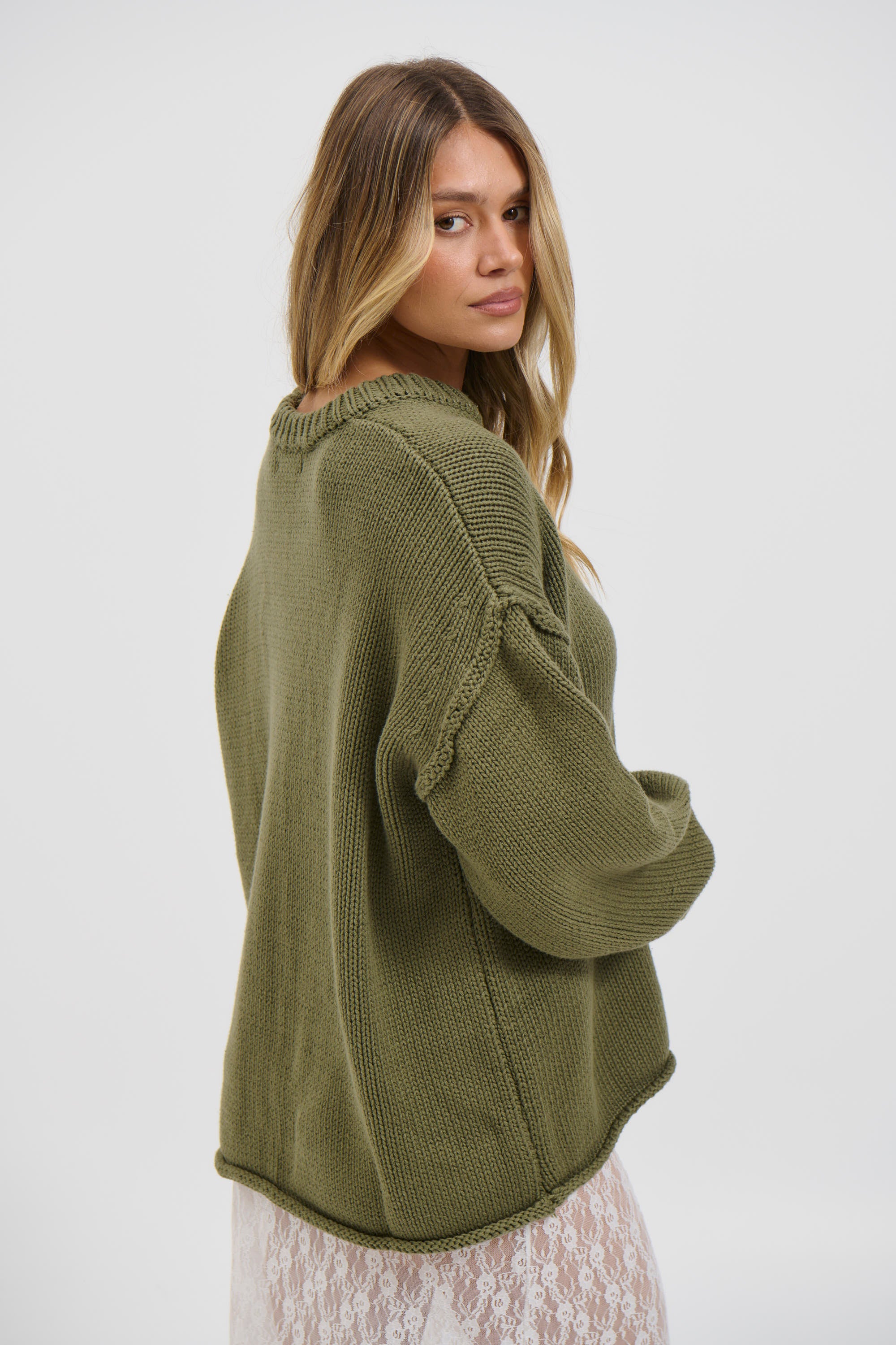 Nikova Knit Jumper Army