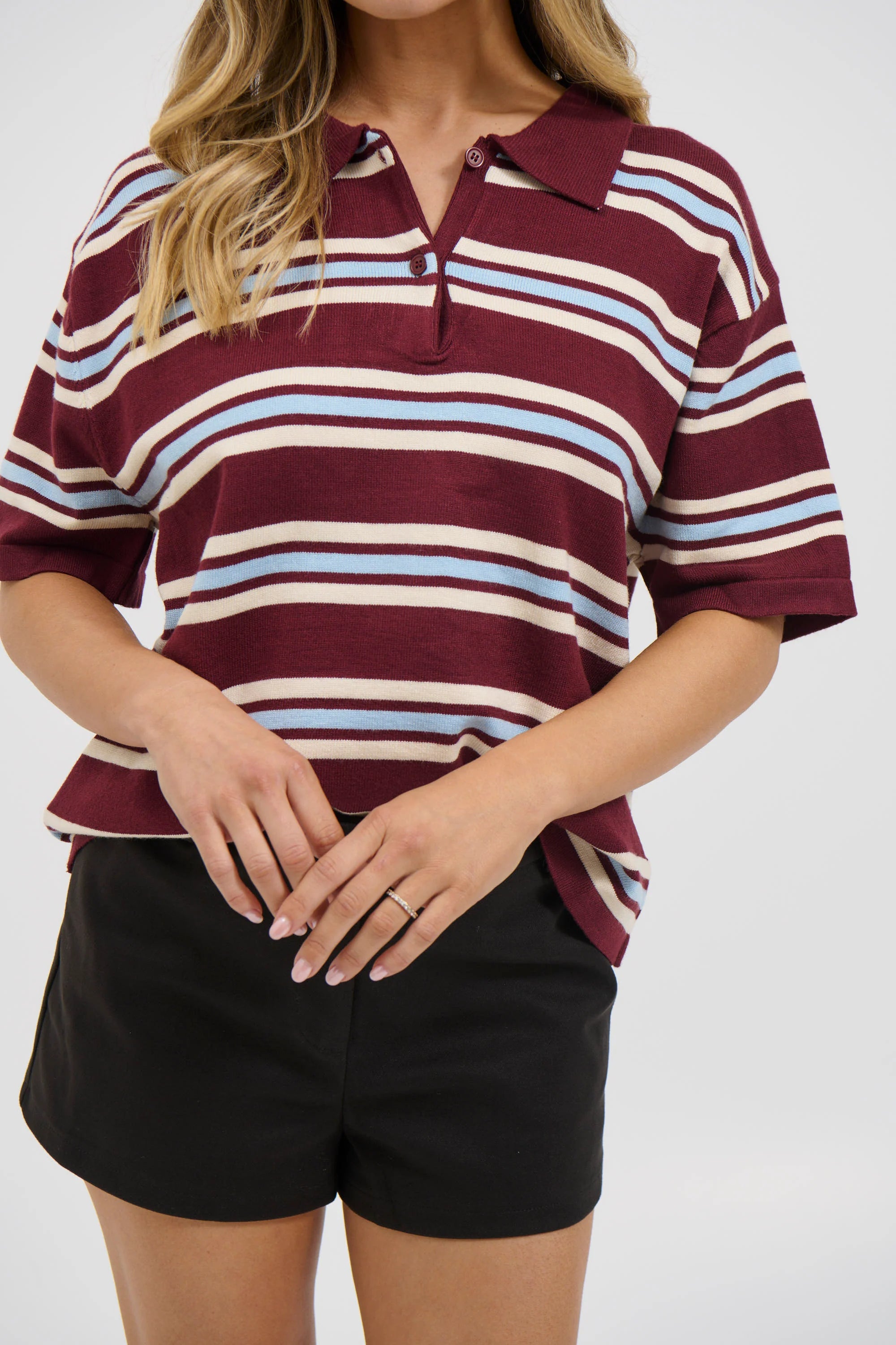 Lynal Short Sleeve Rugby Top Wine