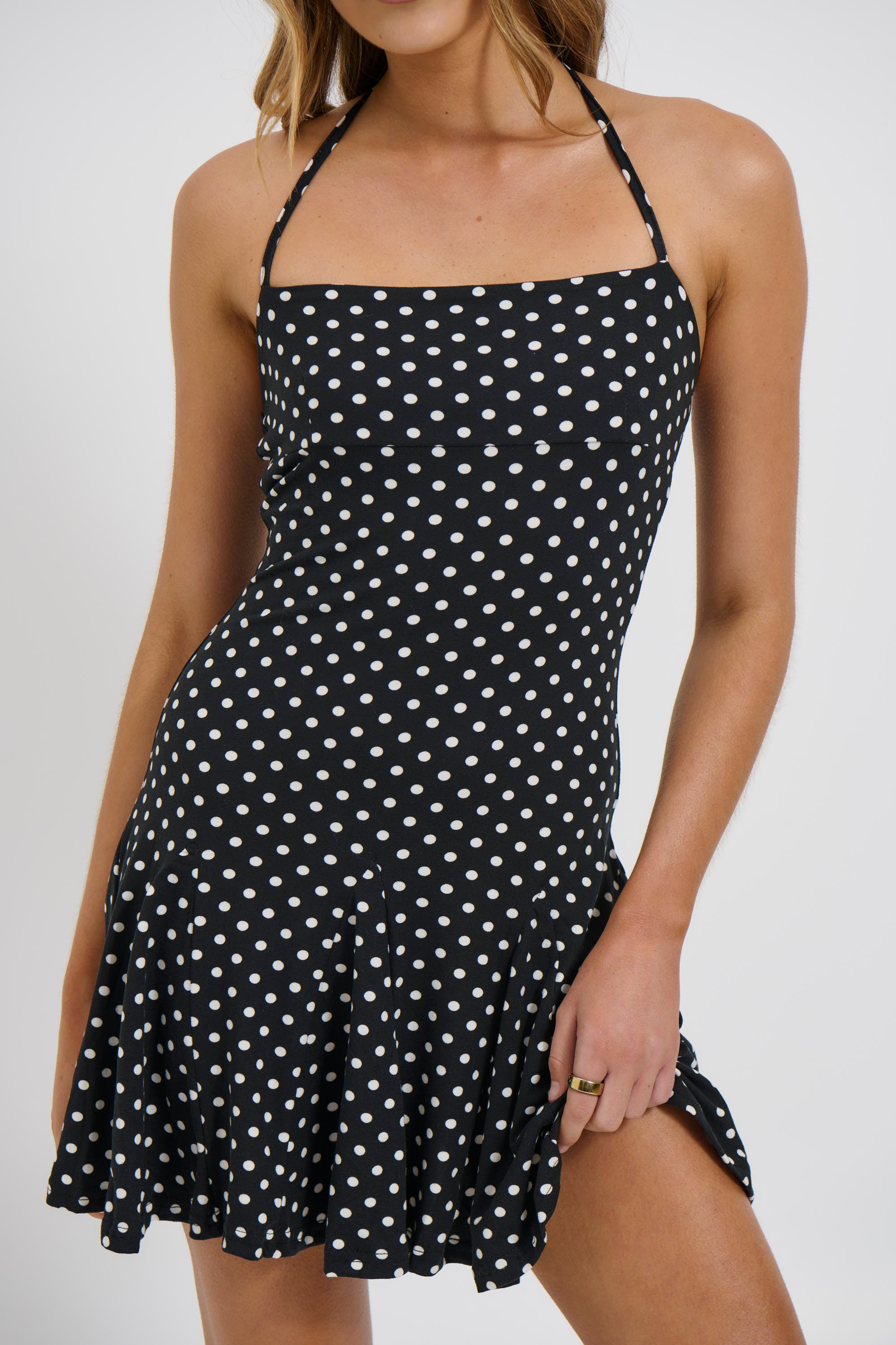 Crystal Mini Dress Black