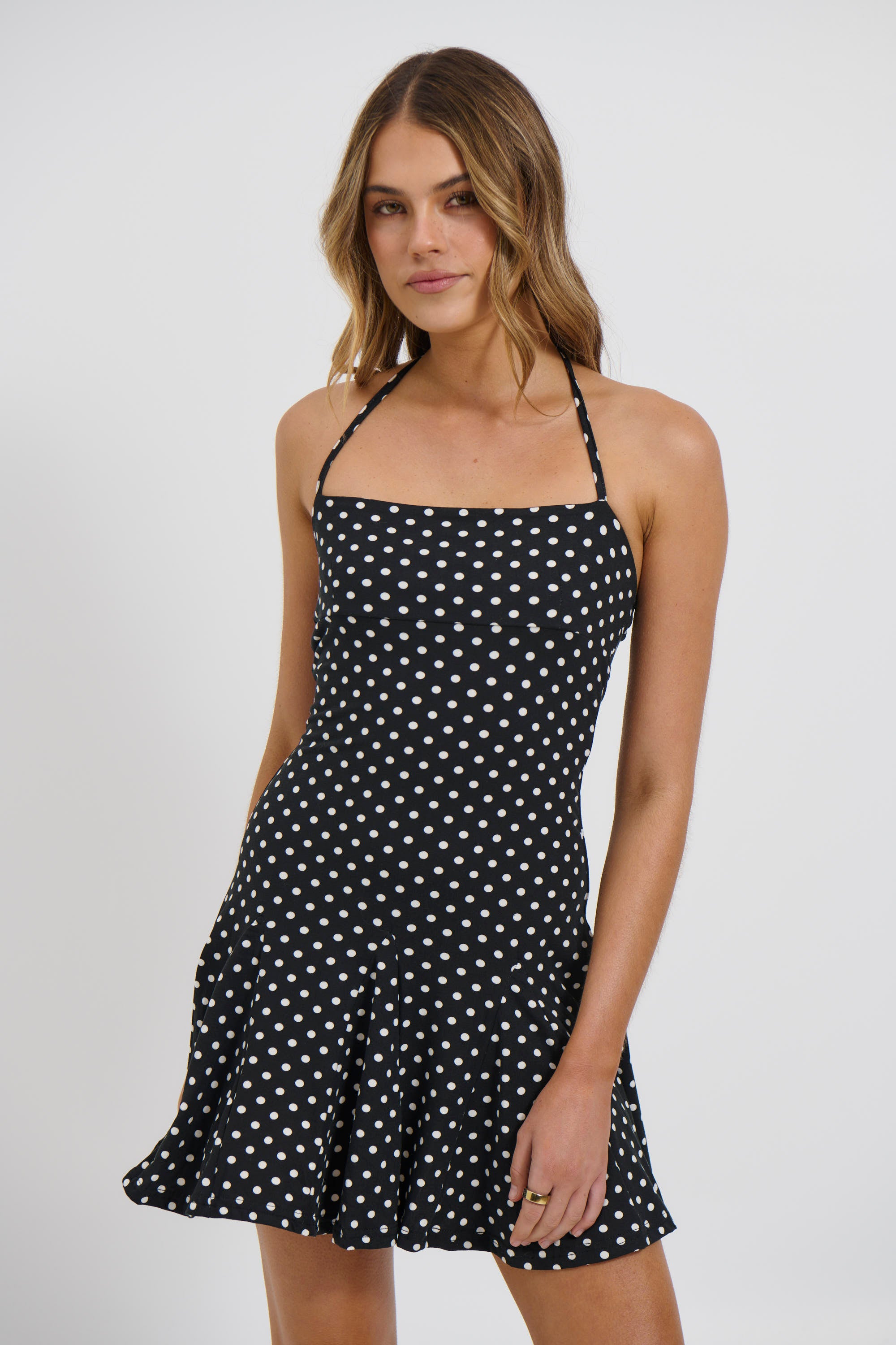 Crystal Mini Dress Black