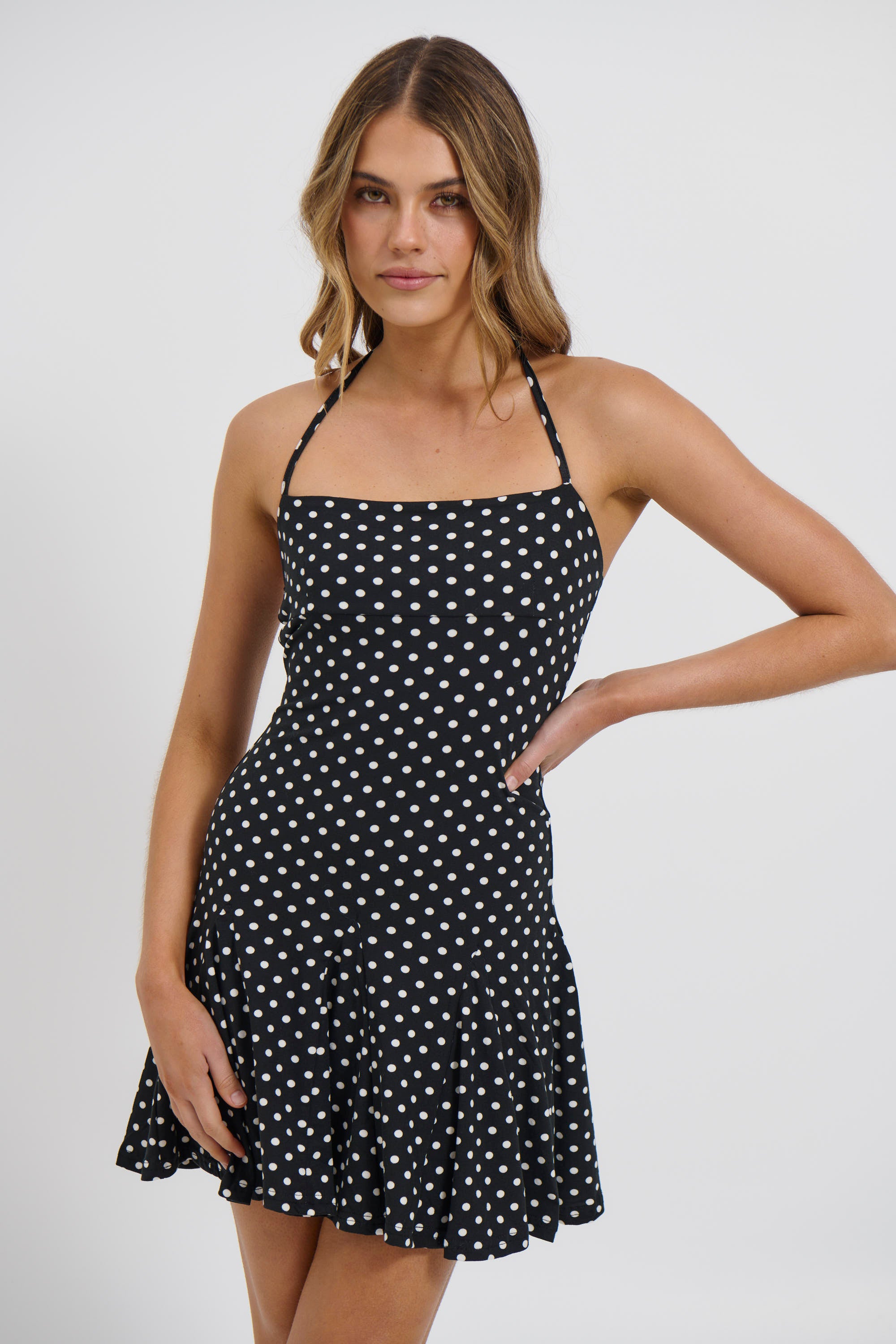 Crystal Mini Dress Black