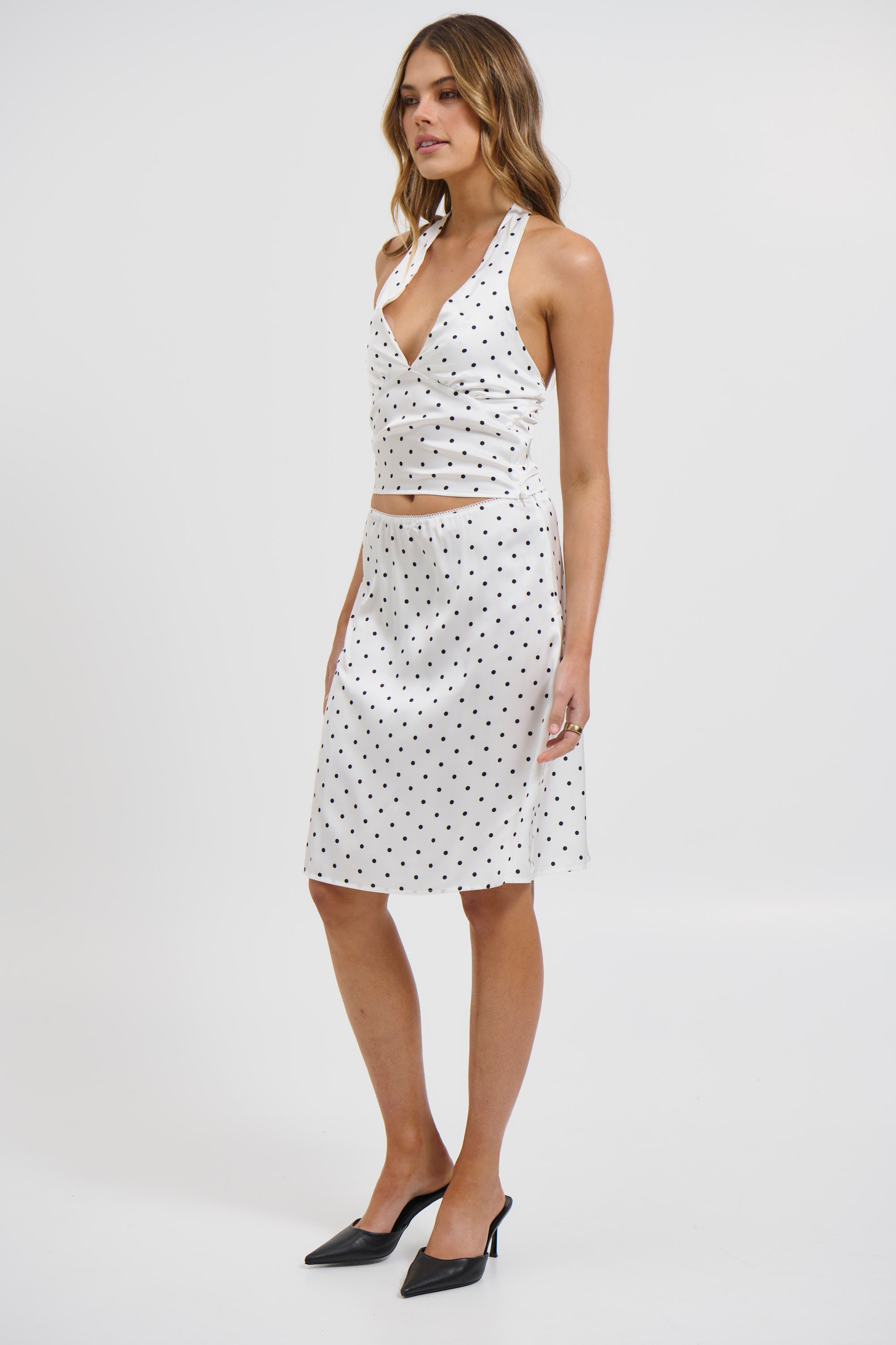 Provence Polka Dot Set White