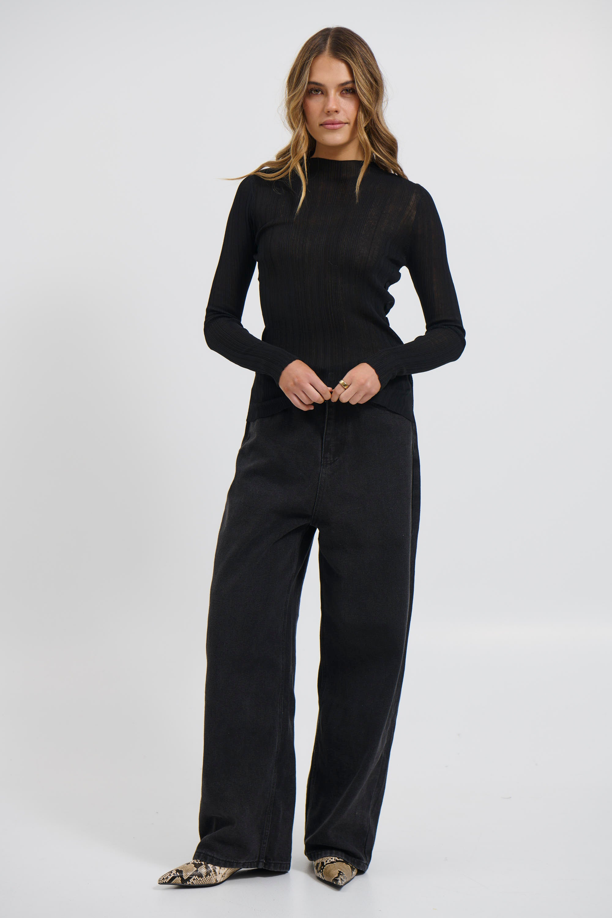 Tyler Sheer Top Black