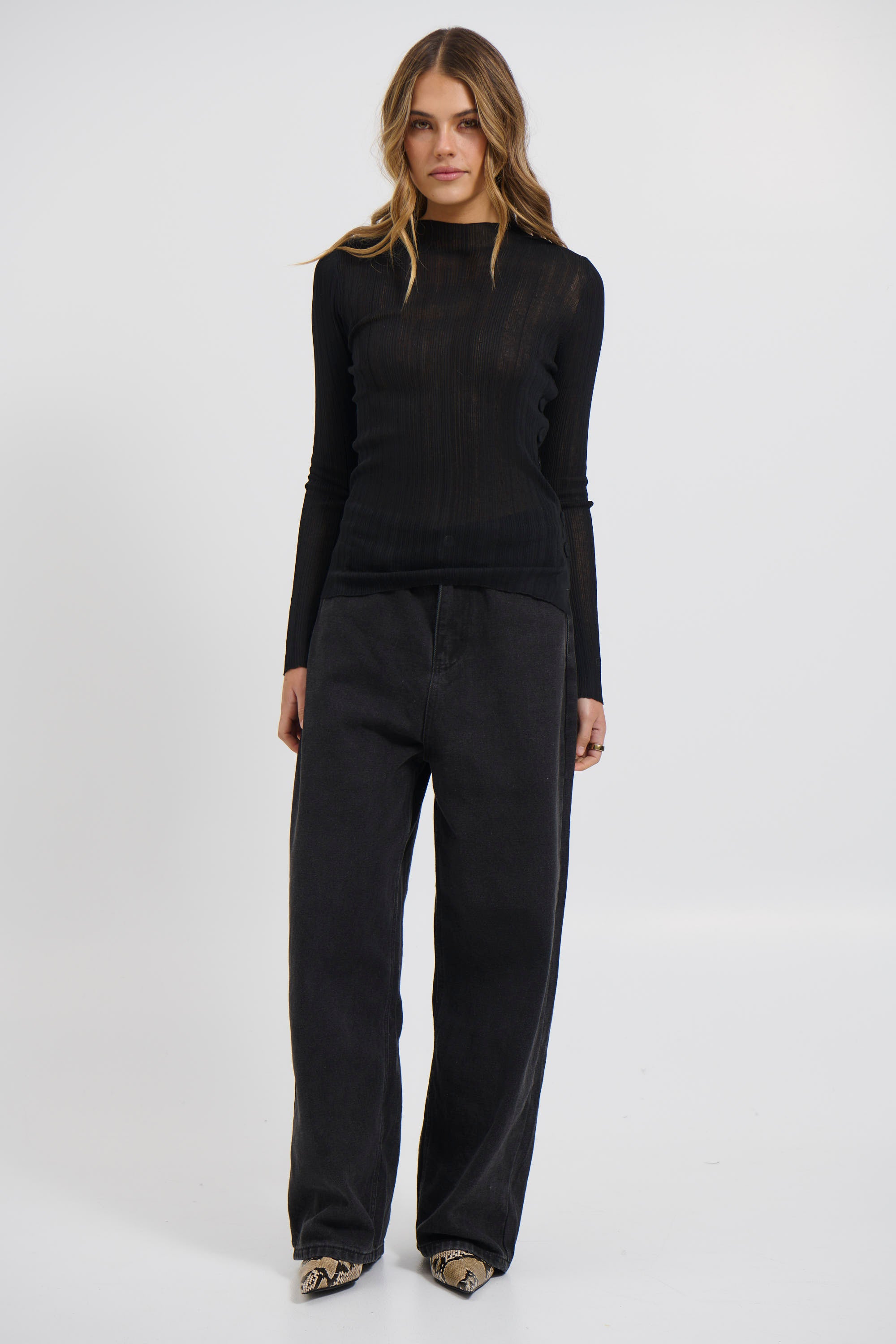 Tyler Sheer Top Black