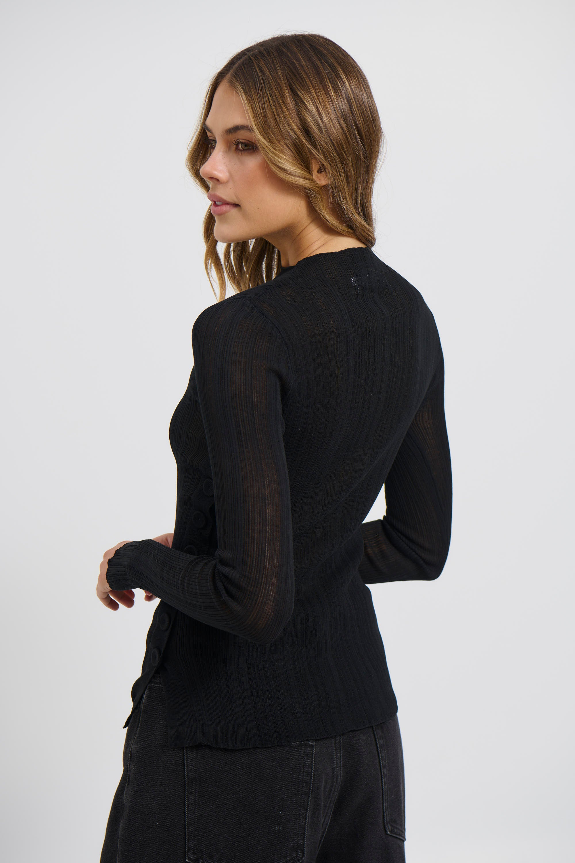 Tyler Sheer Top Black