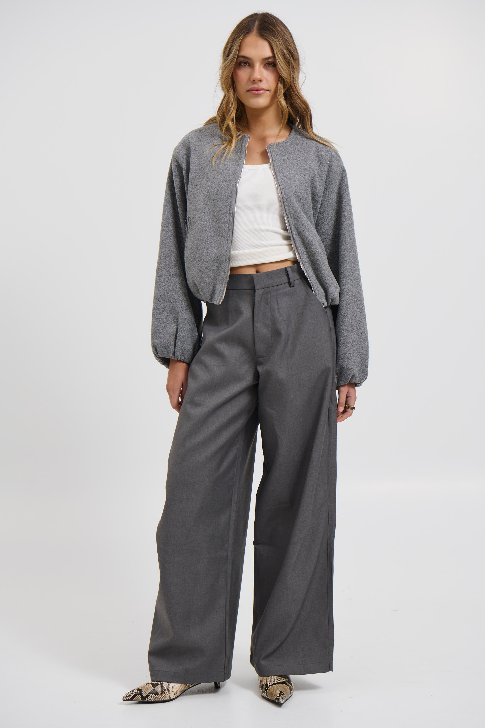 Nella Bomber Jacket Grey