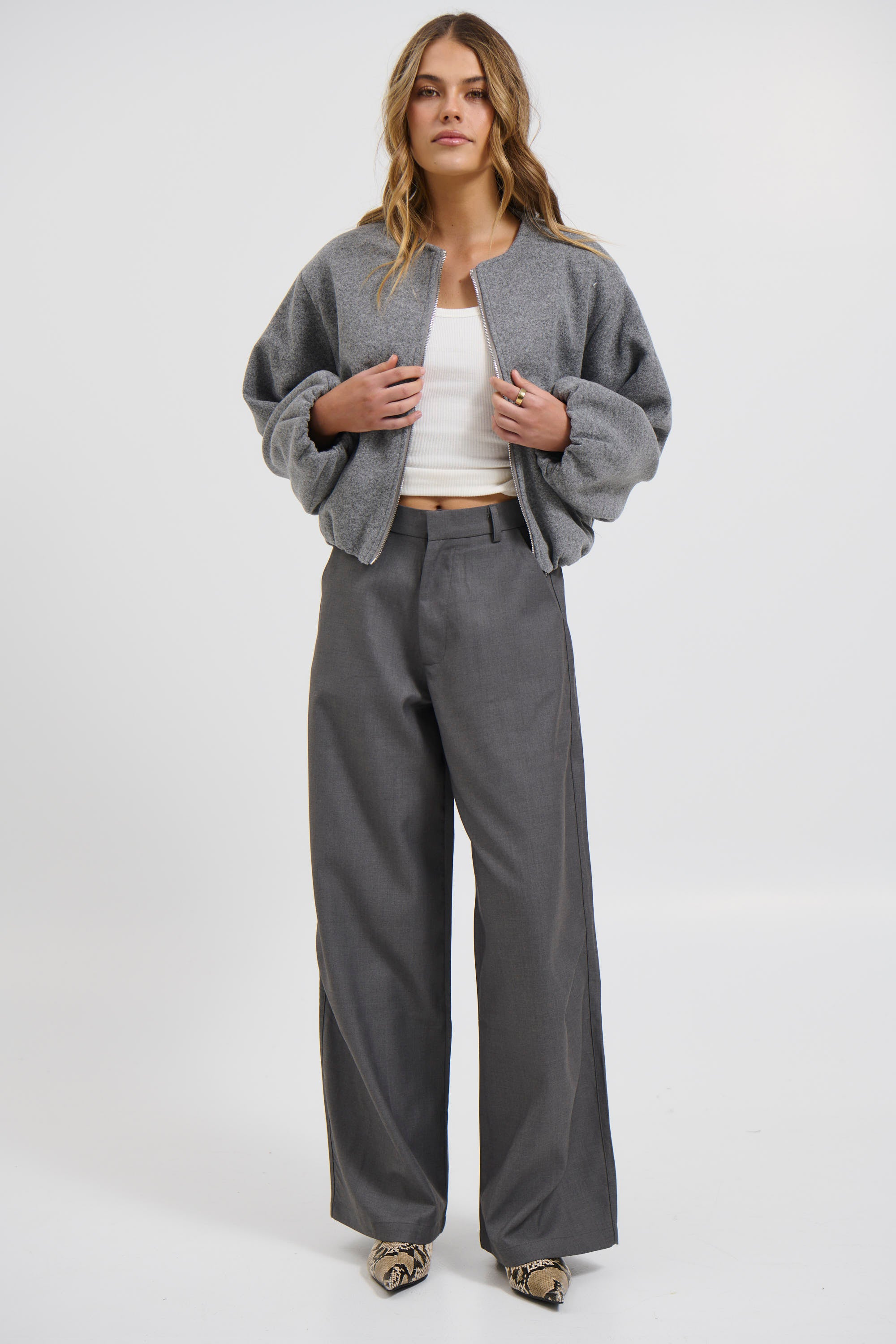 Nella Bomber Jacket Grey