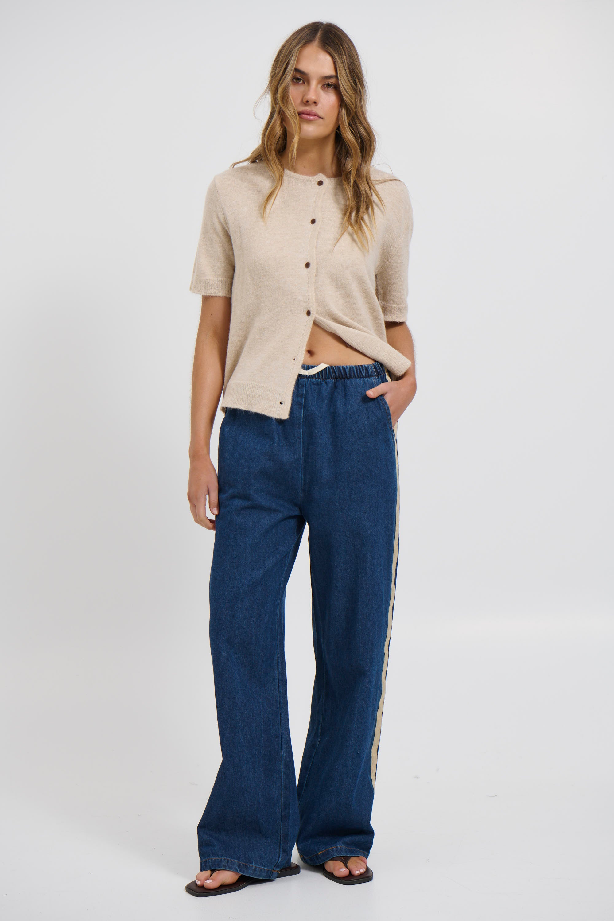 Geisha Short Sleeve Top Stone
