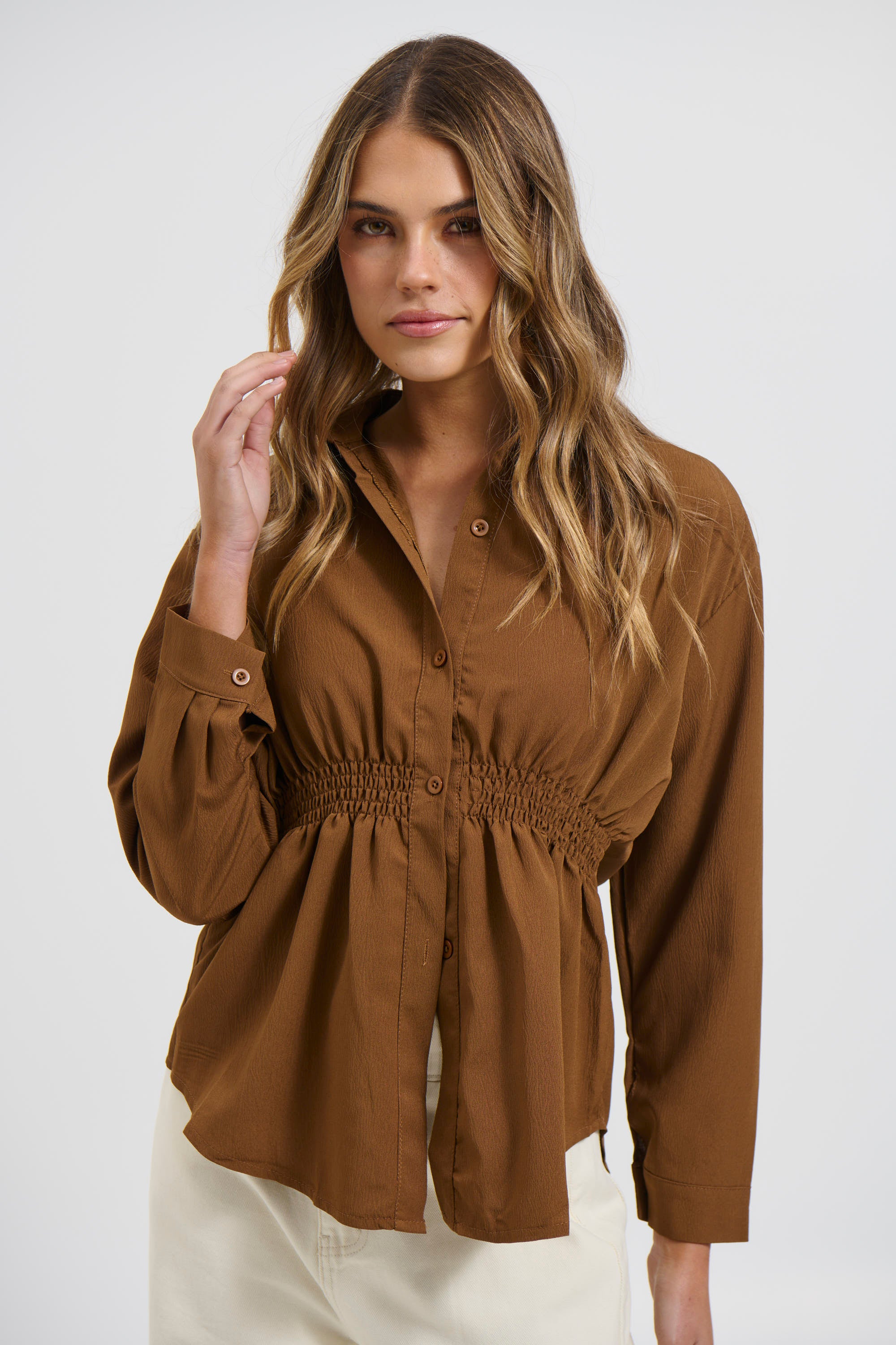 Layla Shirt Chocolate