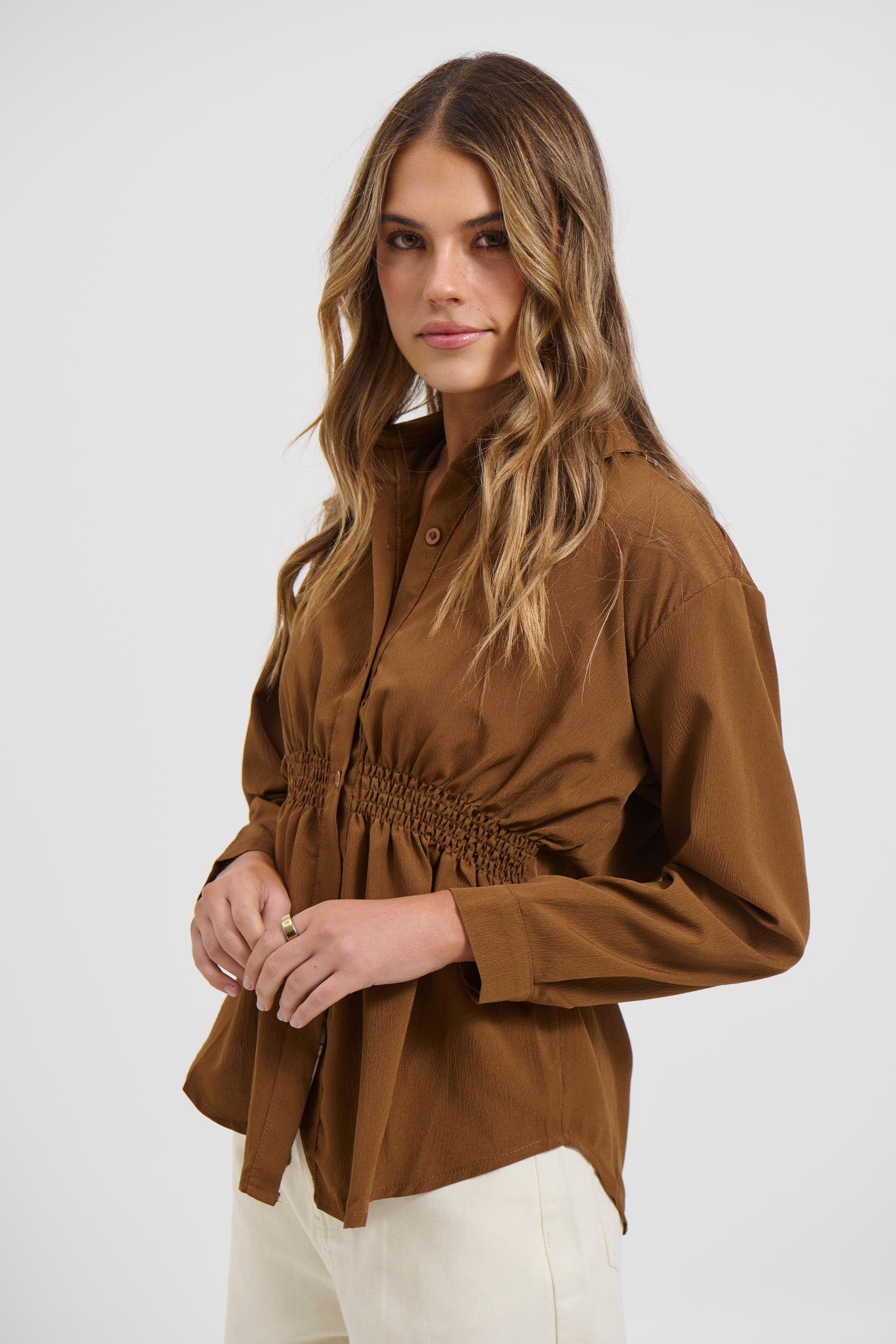Layla Shirt Chocolate