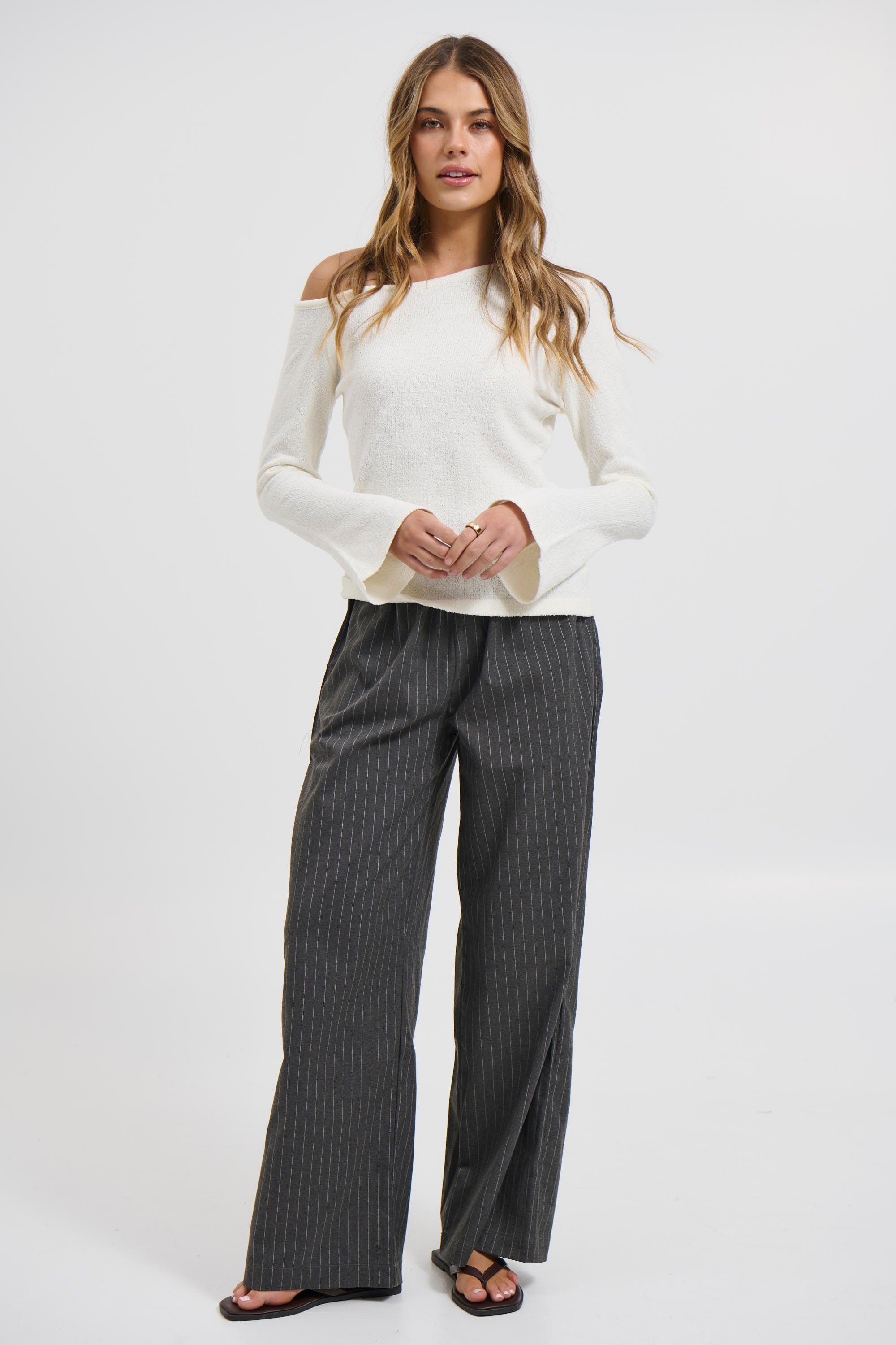 Hannah Long Sleeve Top Ivory