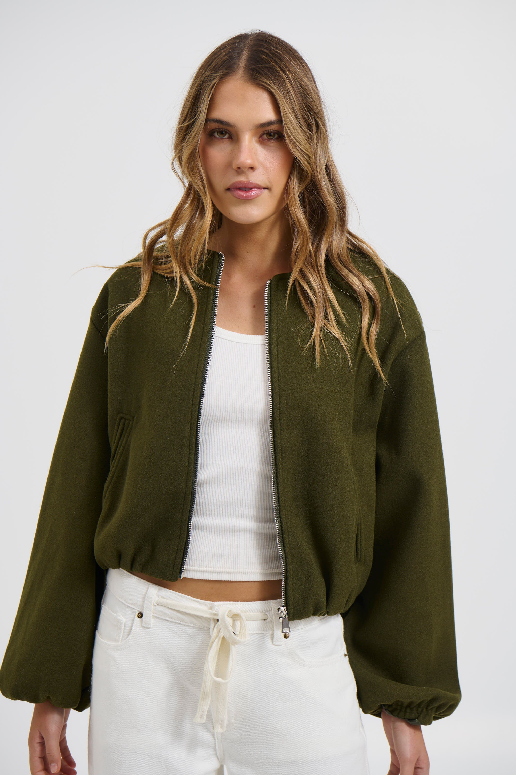 Nella Bomber Jacket Khaki