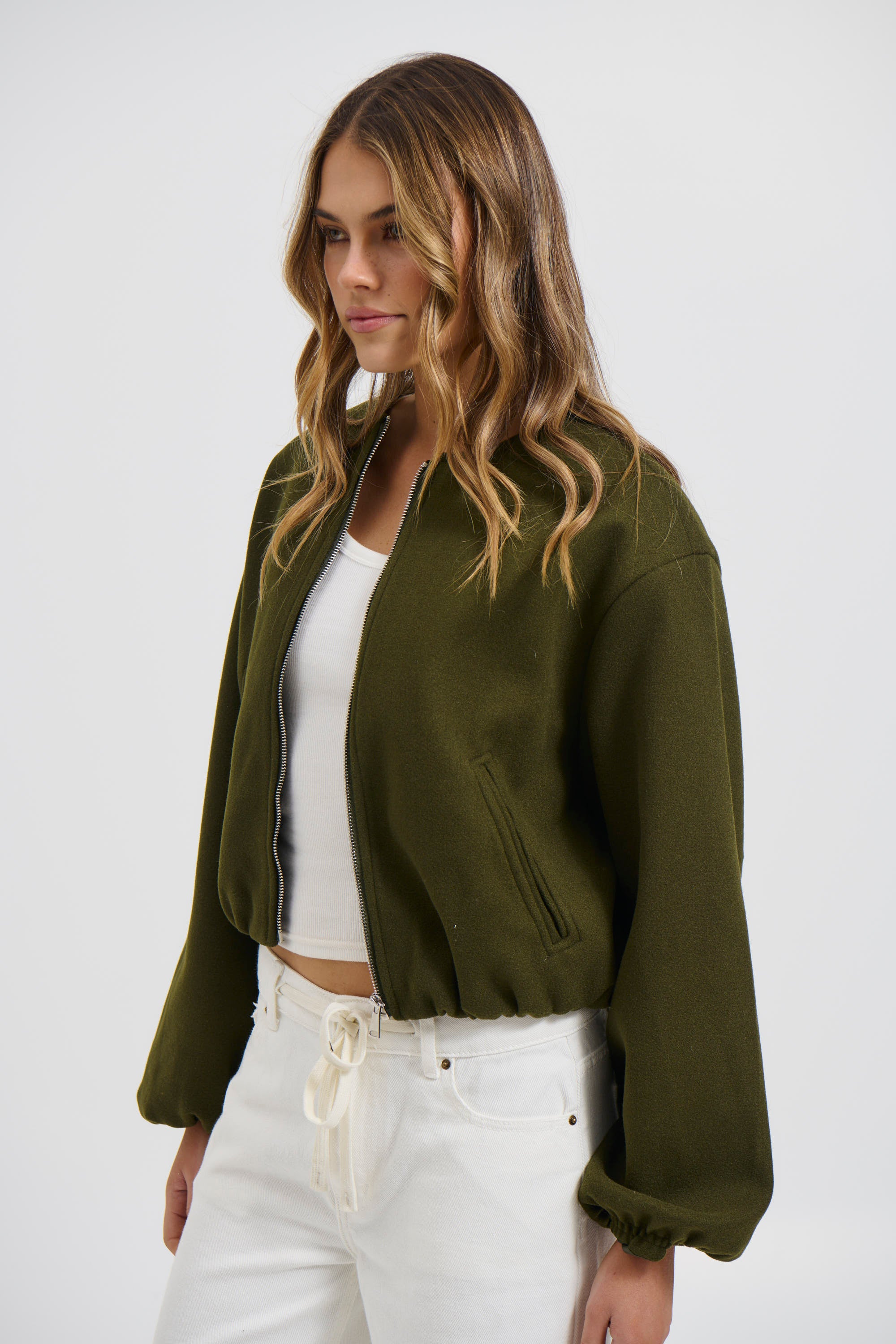 Nella Bomber Jacket Khaki
