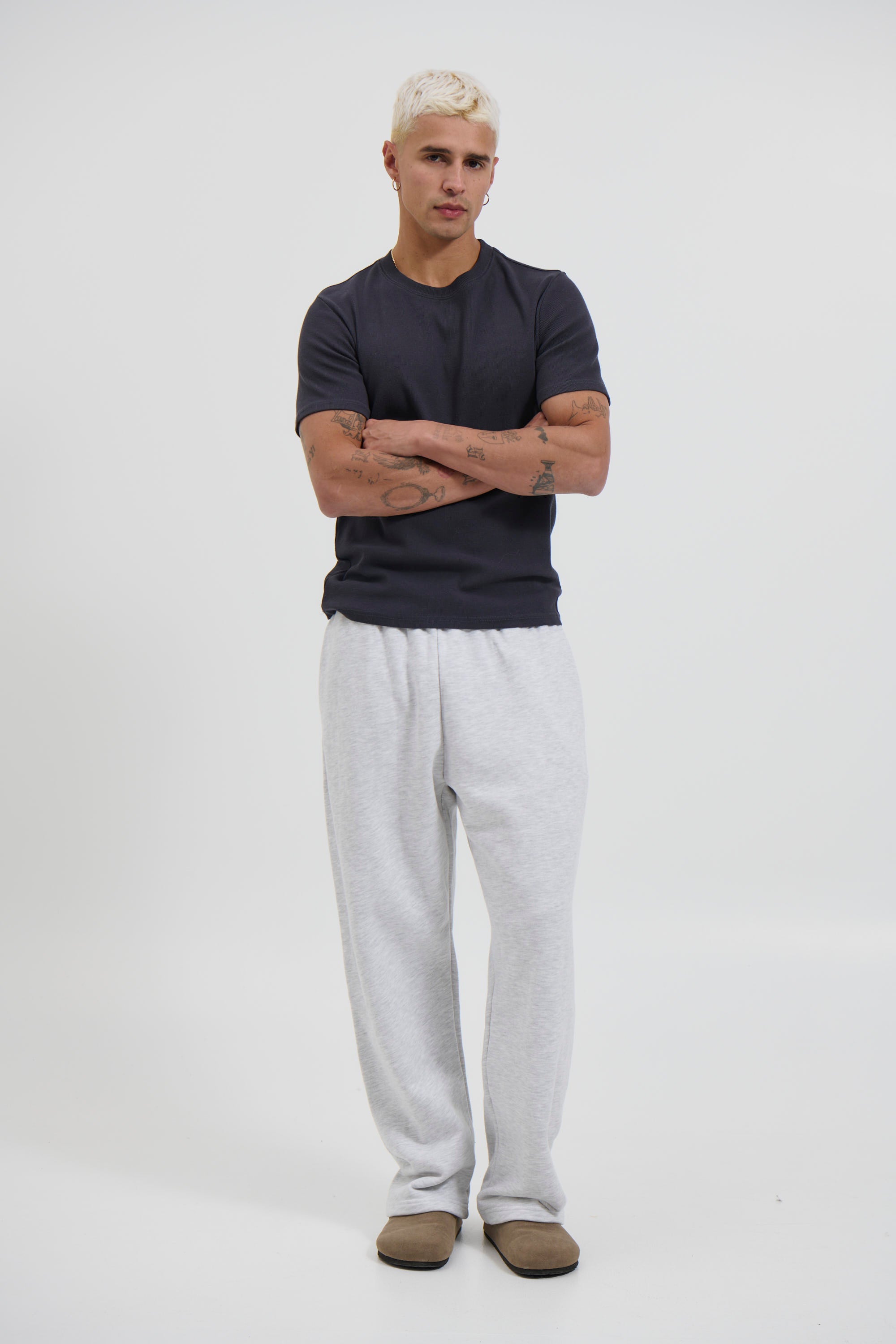 Heavyweight Track Pant White Marle