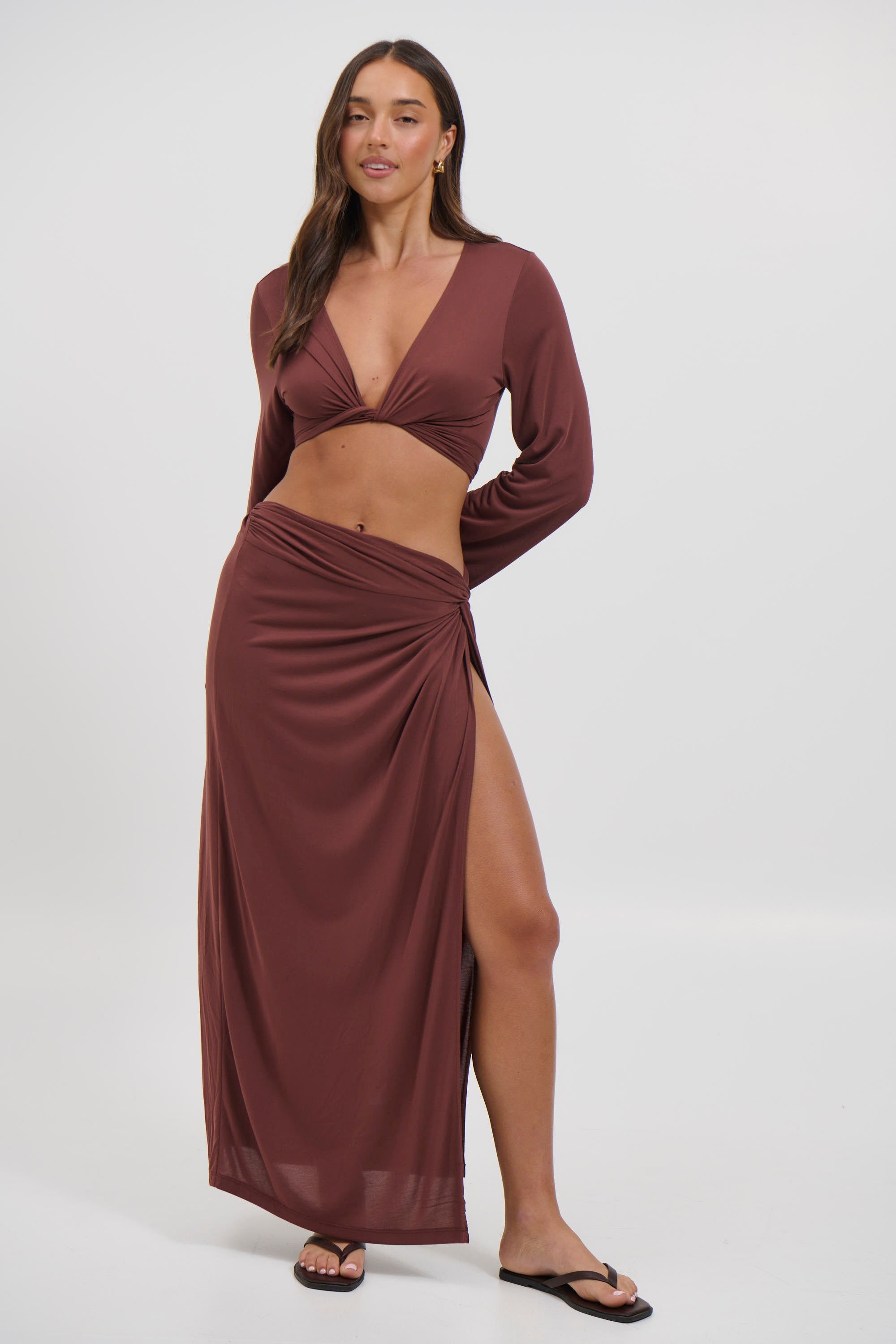 Adriana Top Chocolate - FINAL SALE