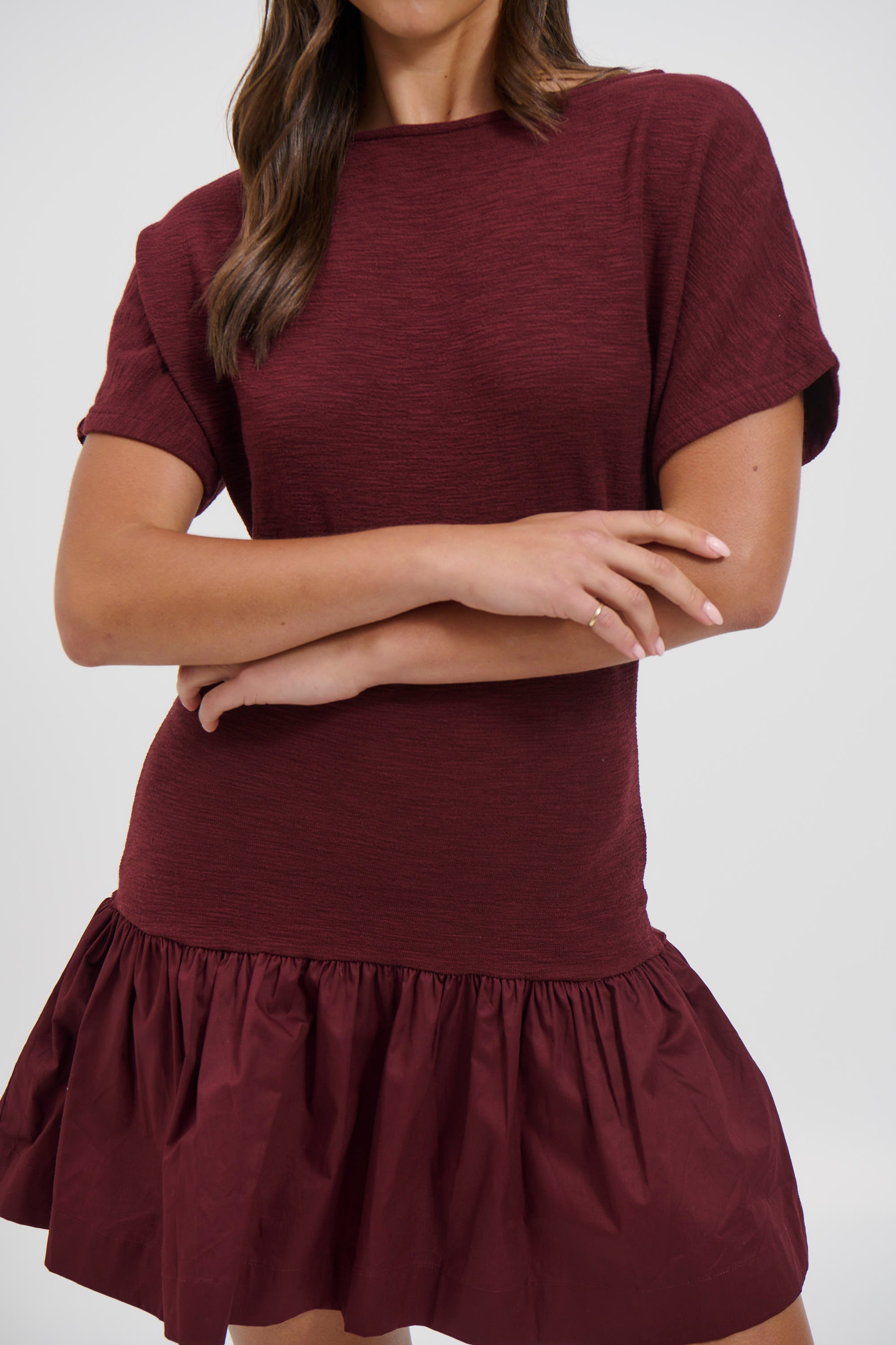 Shelly Mini Dress Wine
