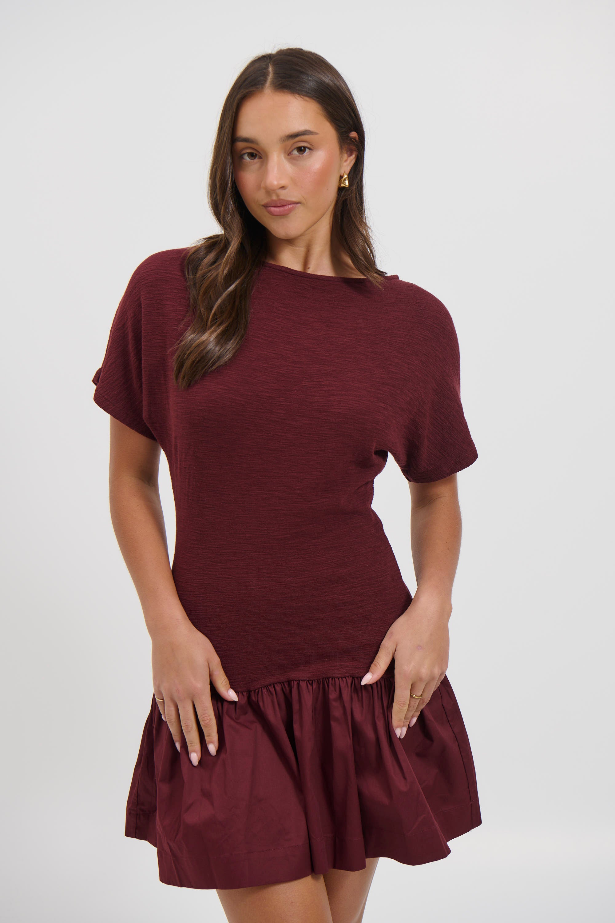 Shelly Mini Dress Wine