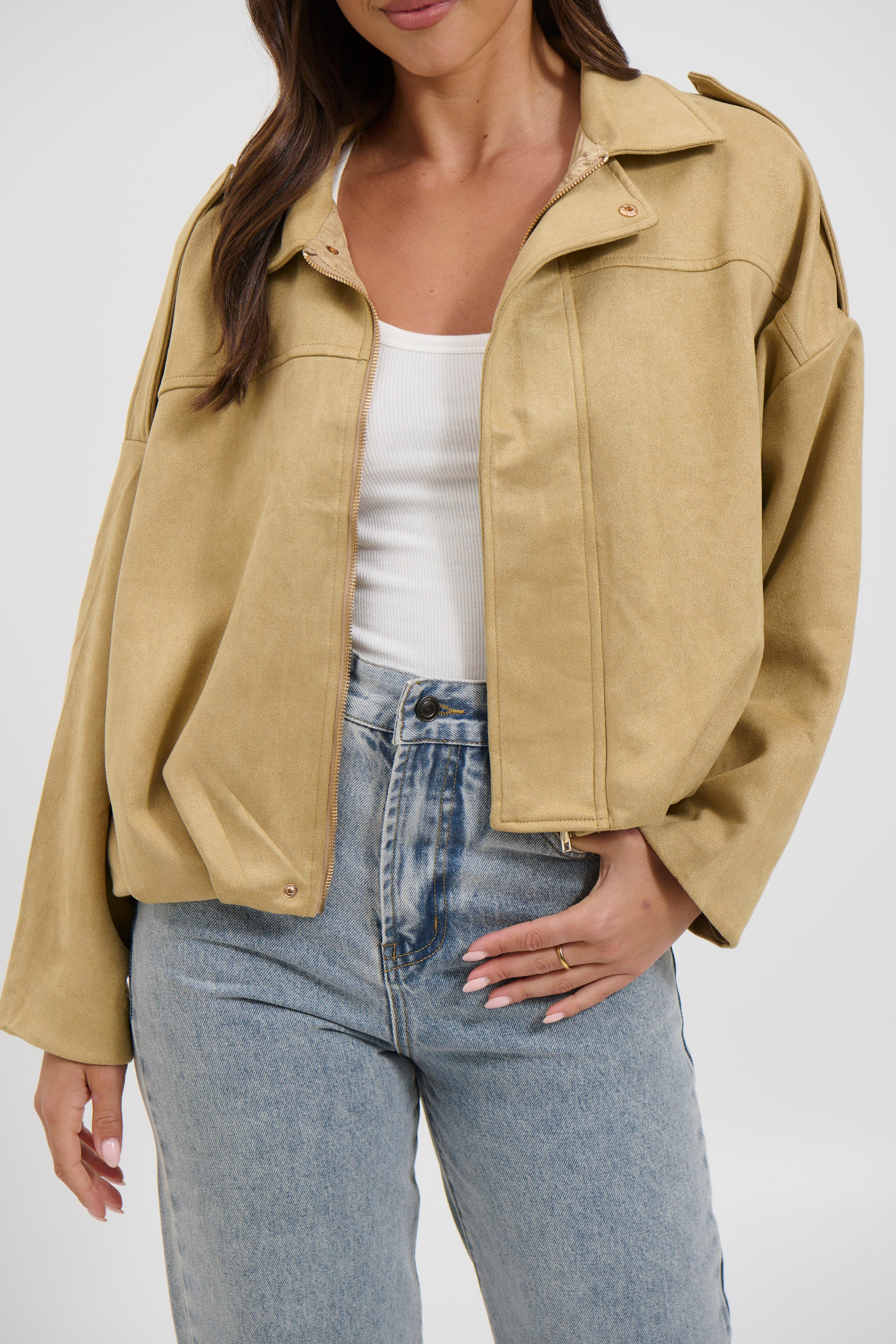 Harmony Suede Jacket Sand