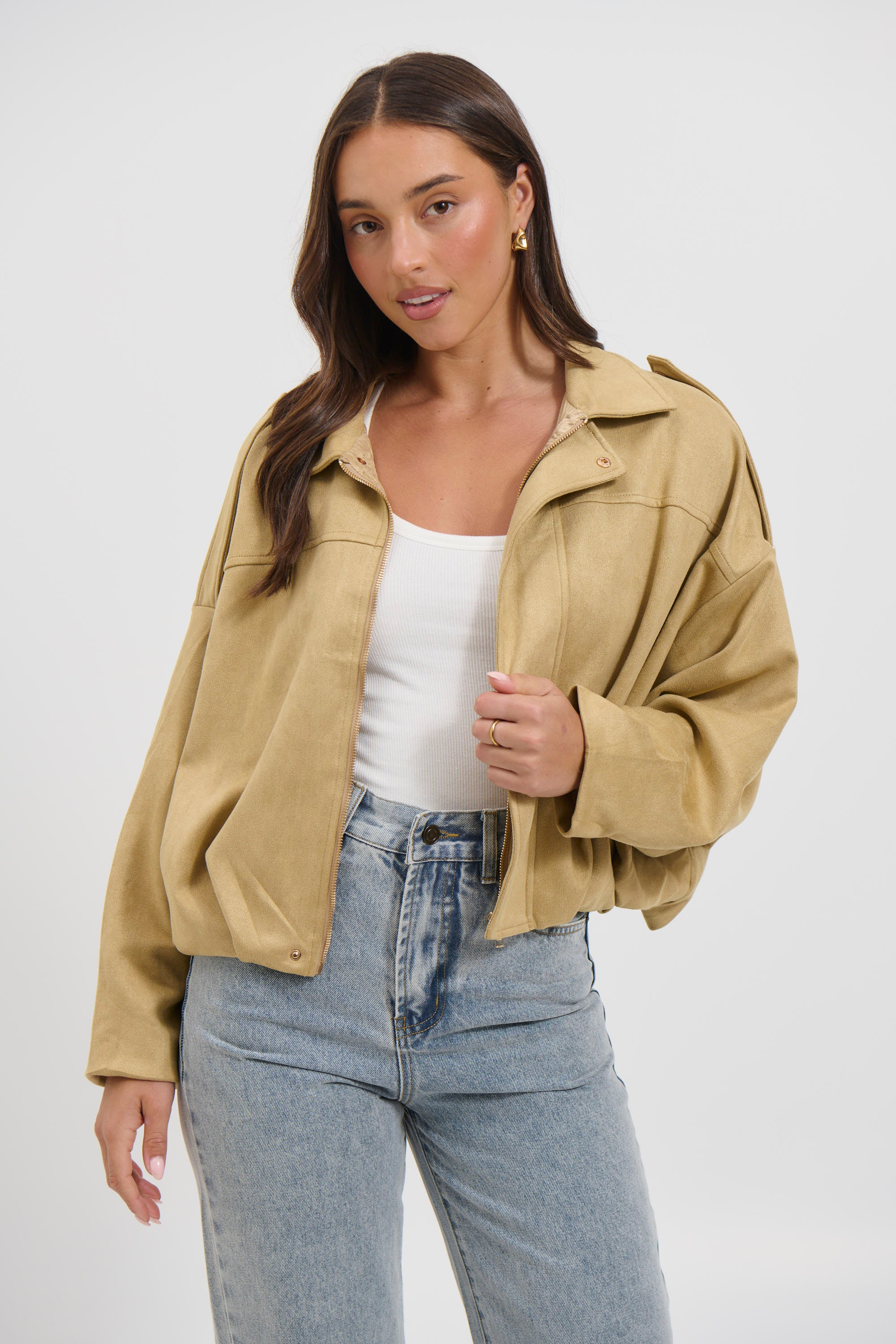 Harmony Suede Jacket Sand