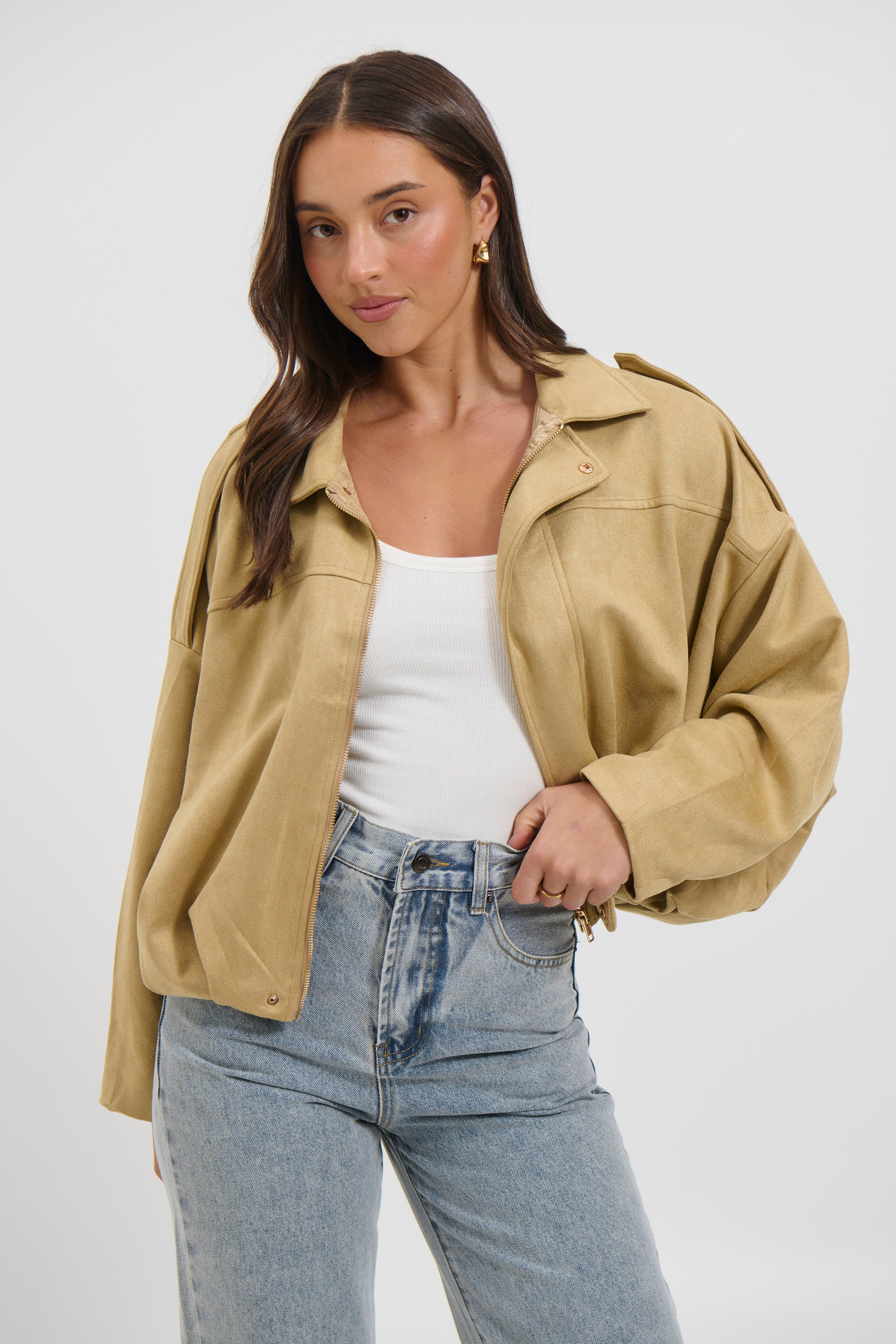 Harmony Suede Jacket Sand