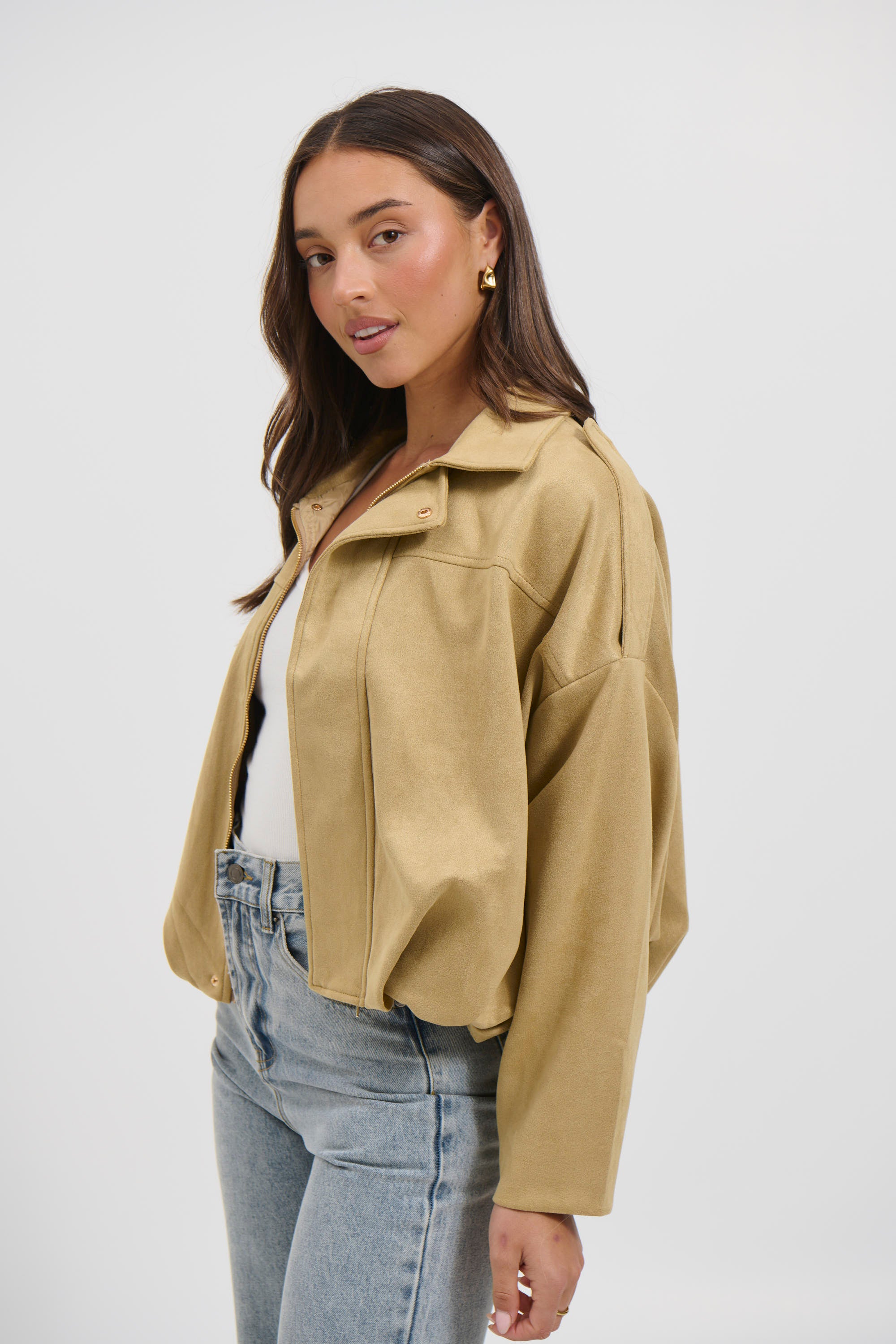 Harmony Suede Jacket Sand
