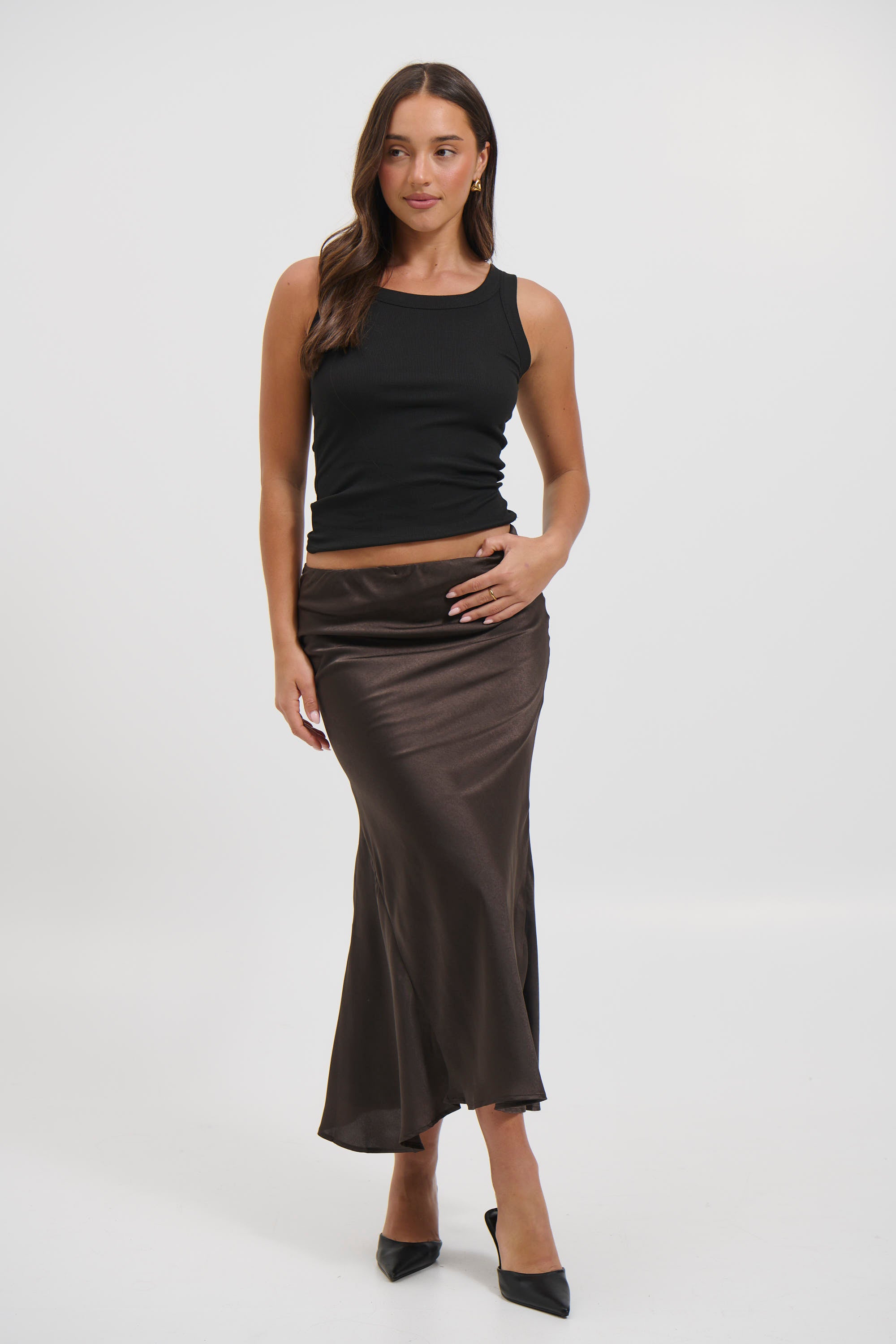 Orlando Midi Skirt Chocolate