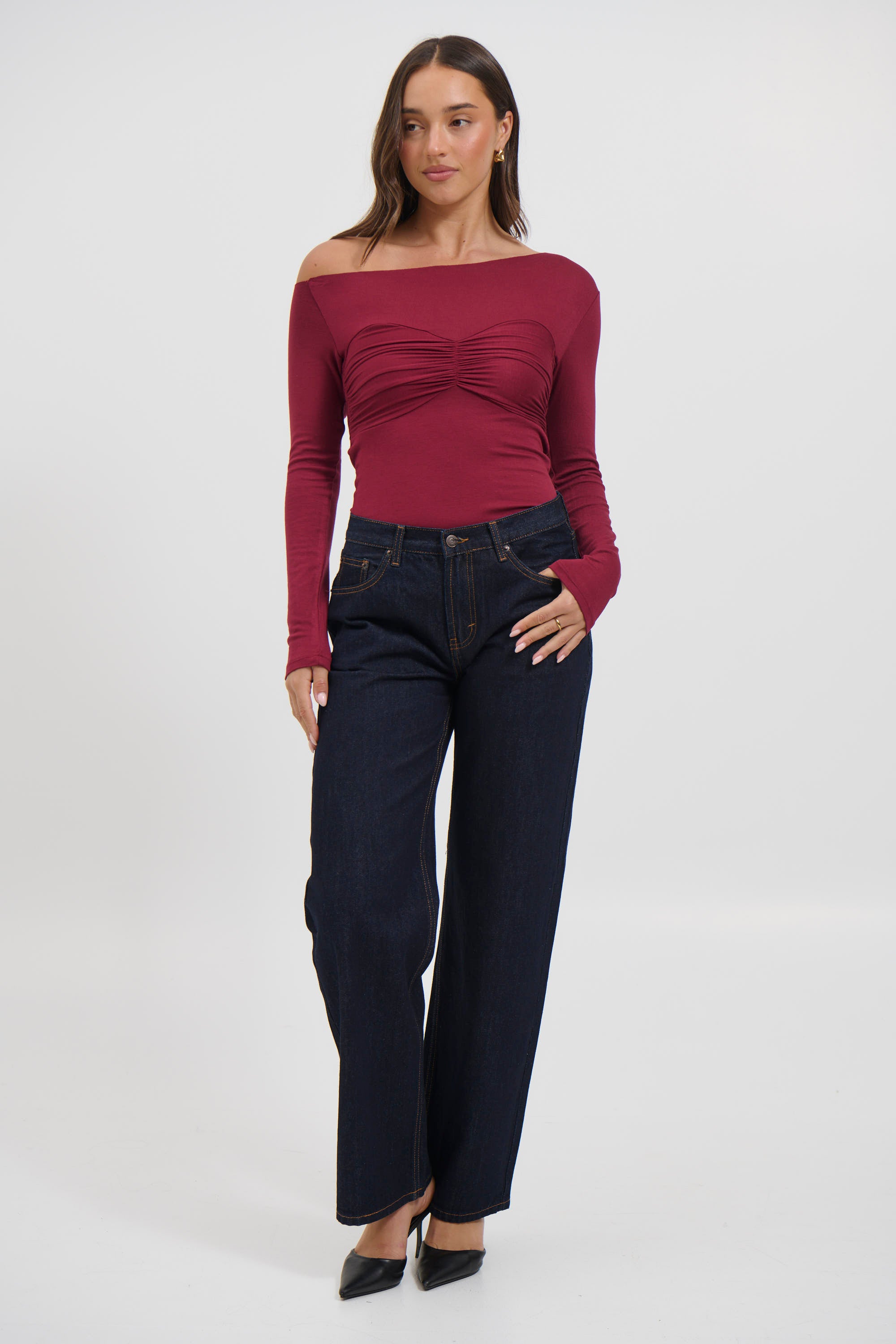 Avery Mid Rise Jean Dark Indigo