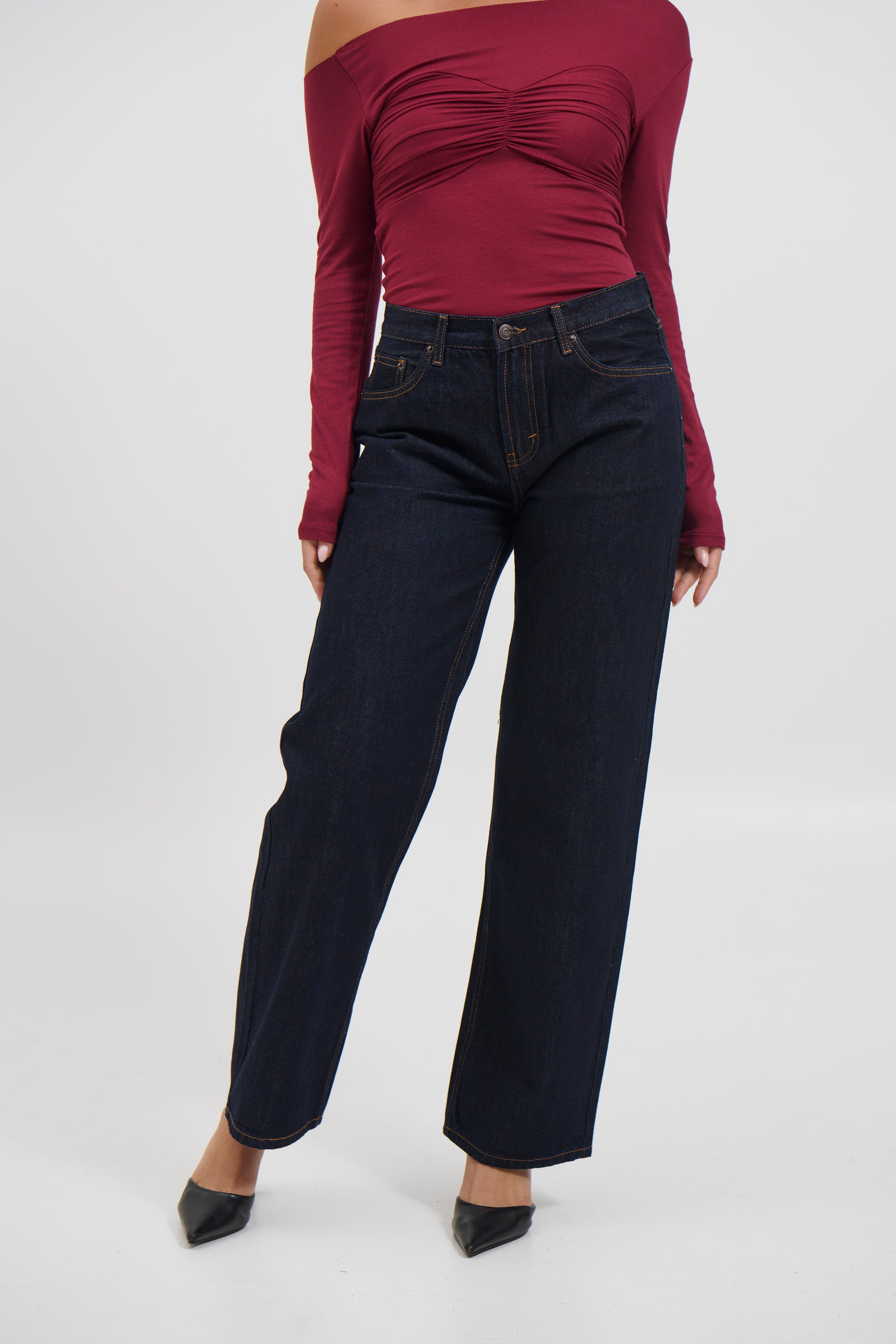 Avery Mid Rise Jean Dark Indigo