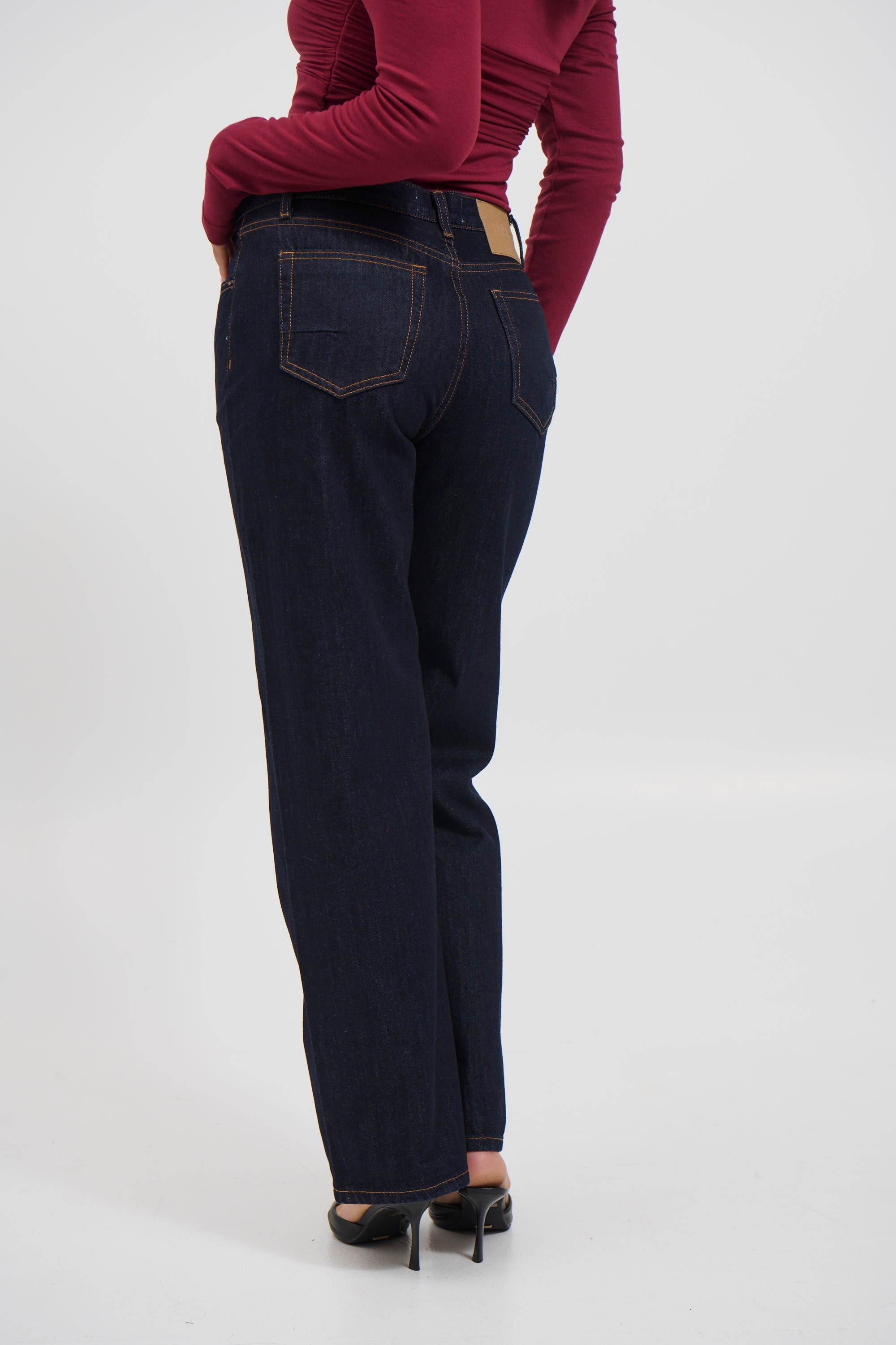 Avery Mid Rise Jean Dark Indigo