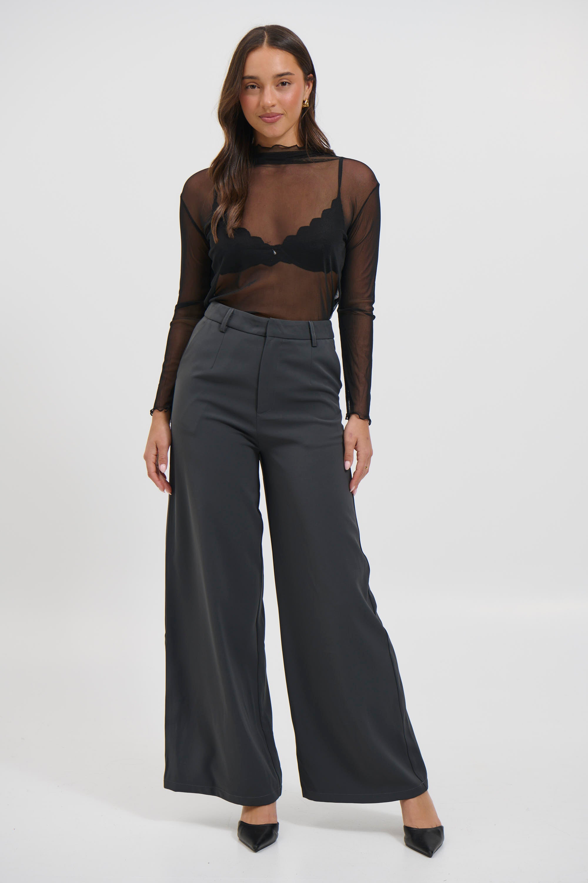 Shona Mesh Top Black