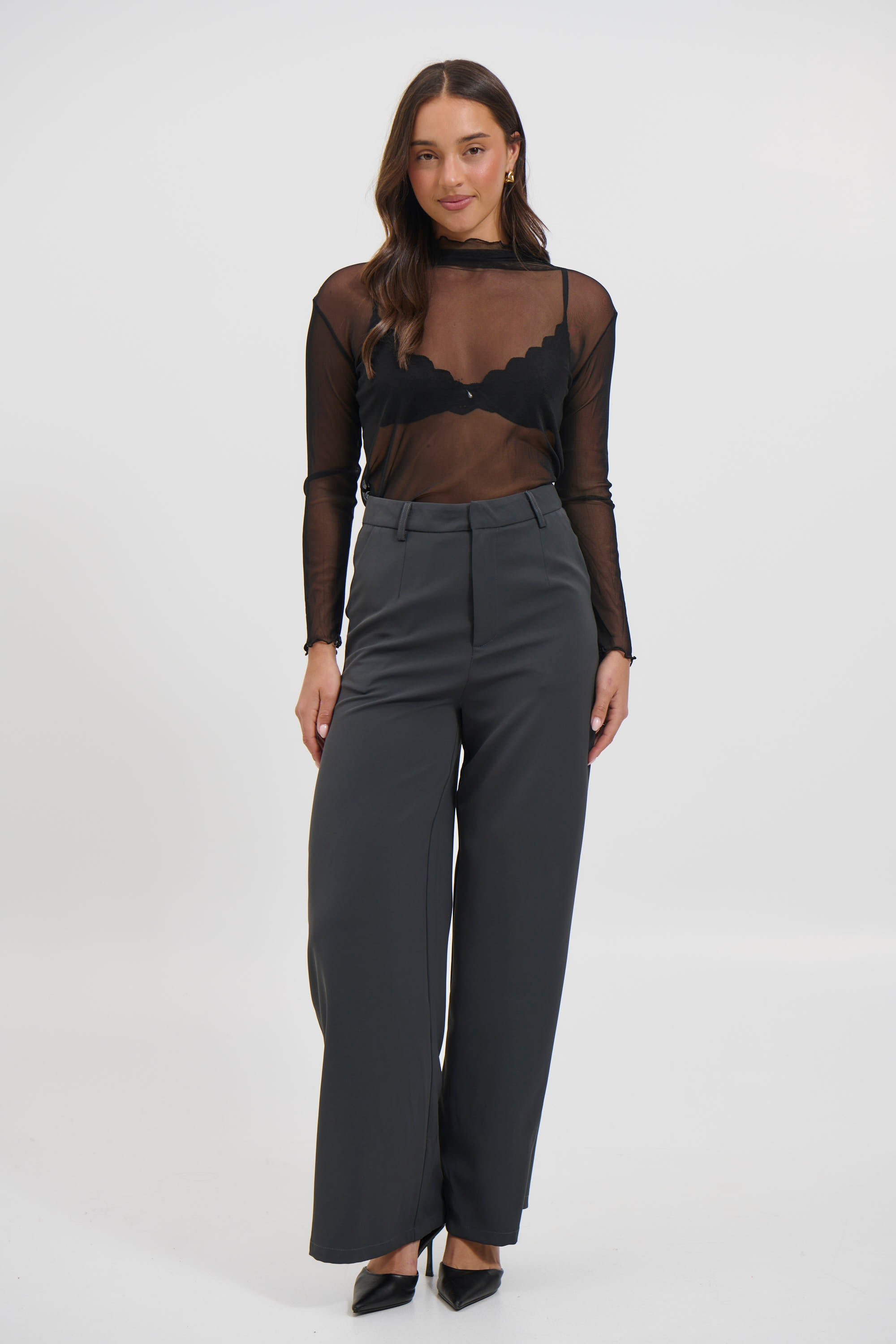 Shona Mesh Top Black