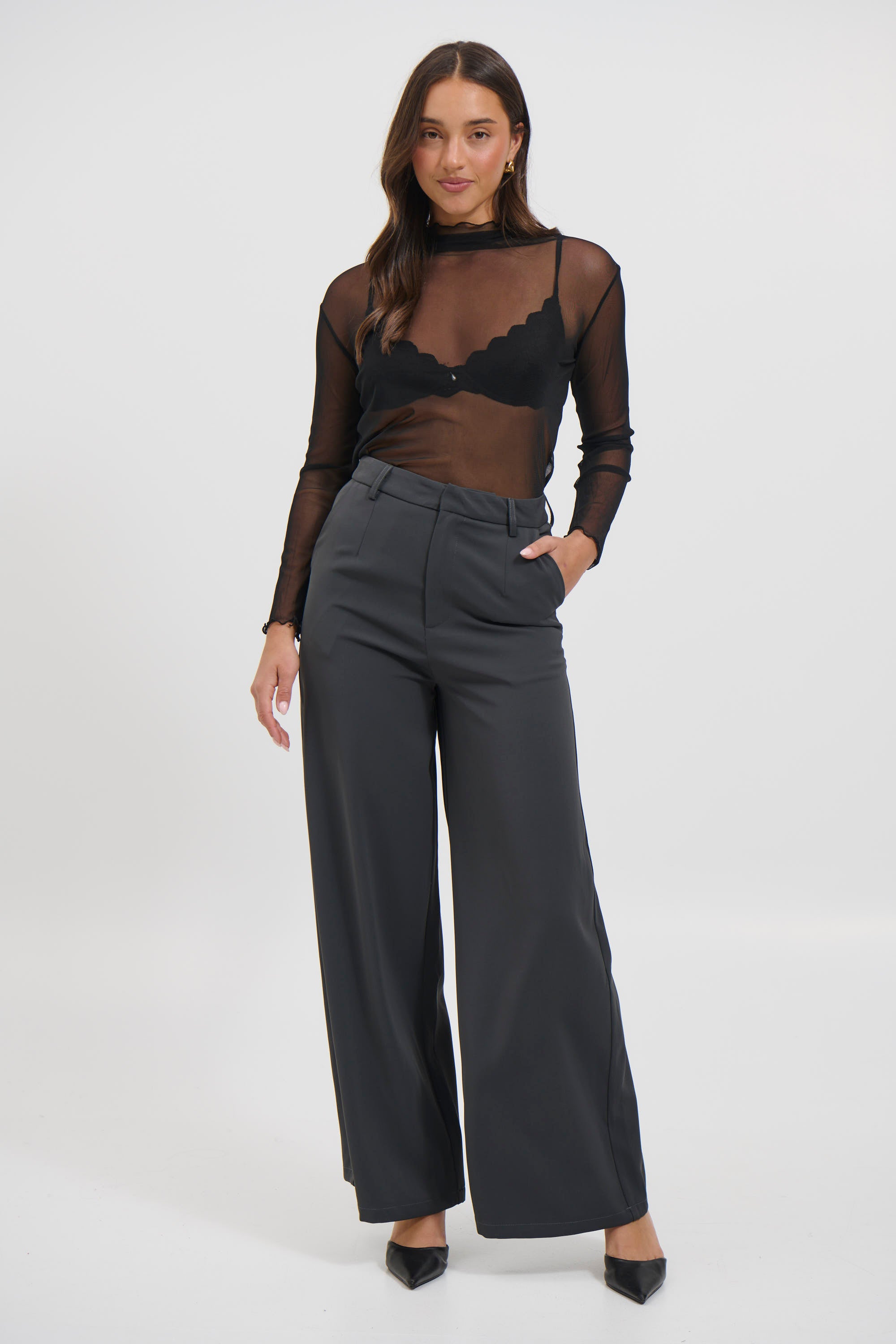 Shona Mesh Top Black