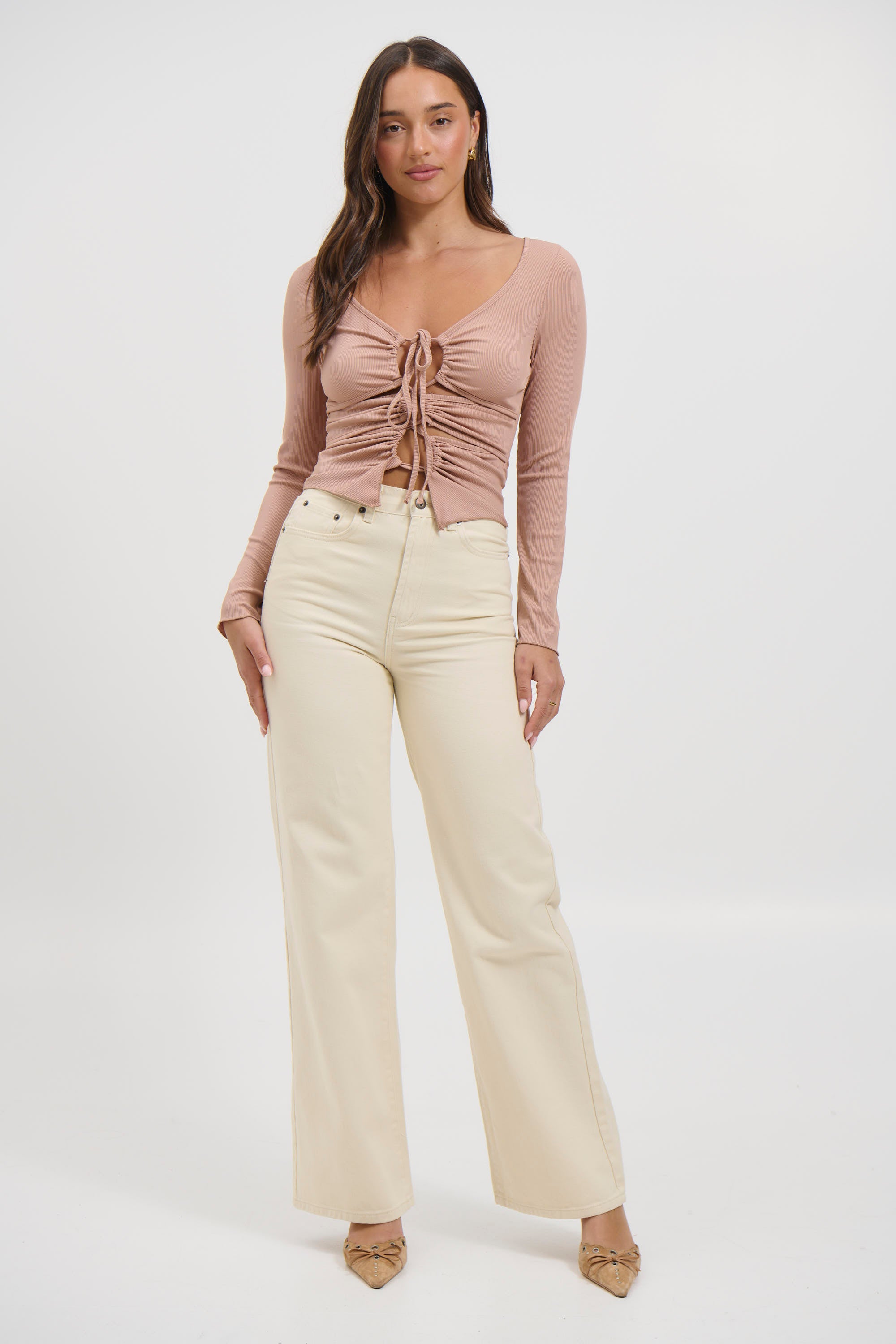 Miles Long Sleeve Top Mushroom