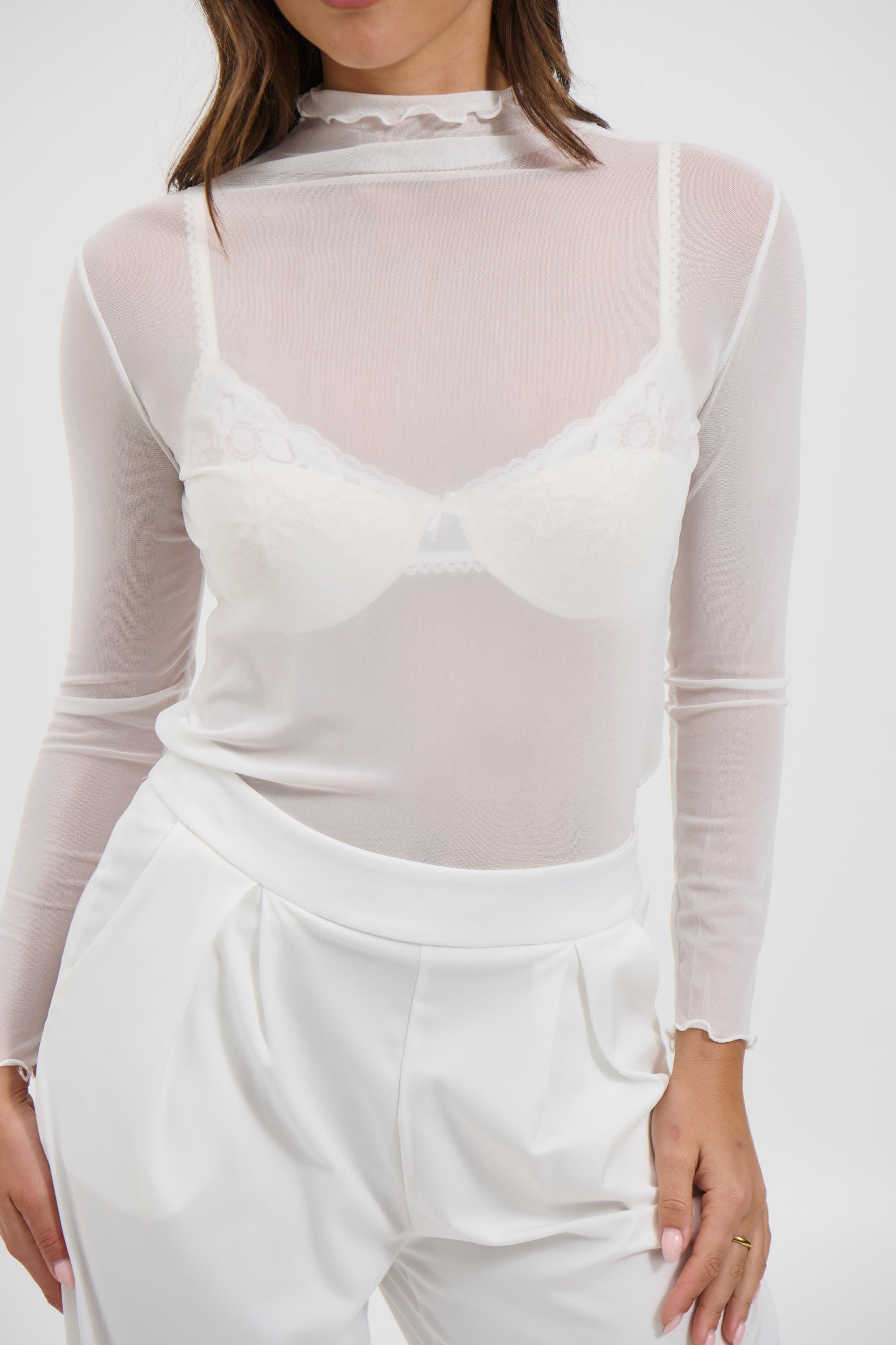 Eva Mesh Top White