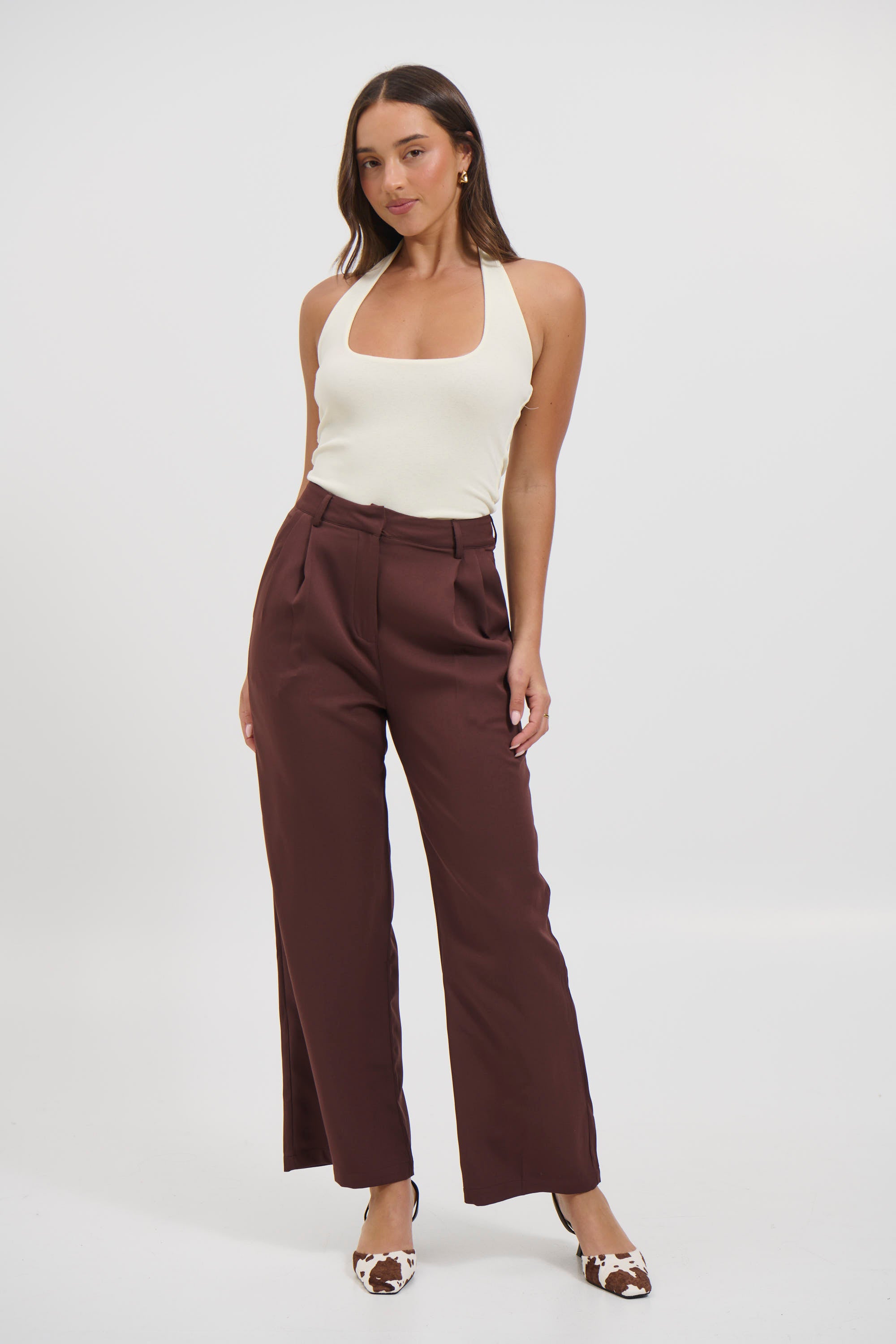 Katya Halterneck Top Off White