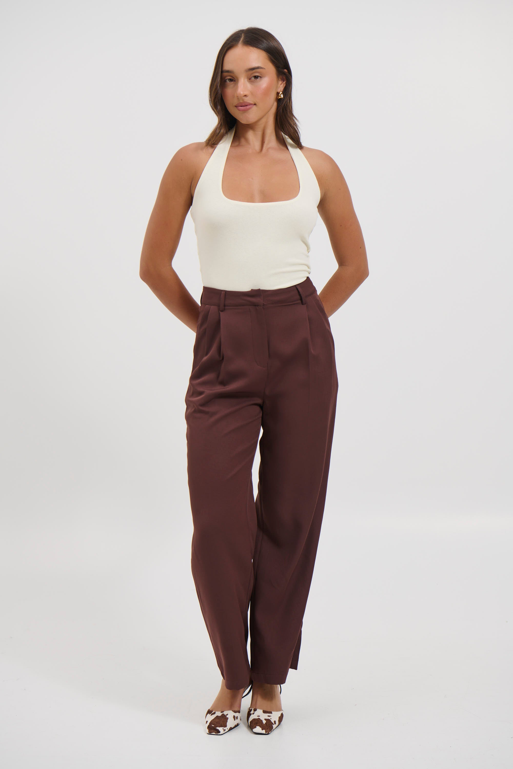 Katya Halterneck Top Off White