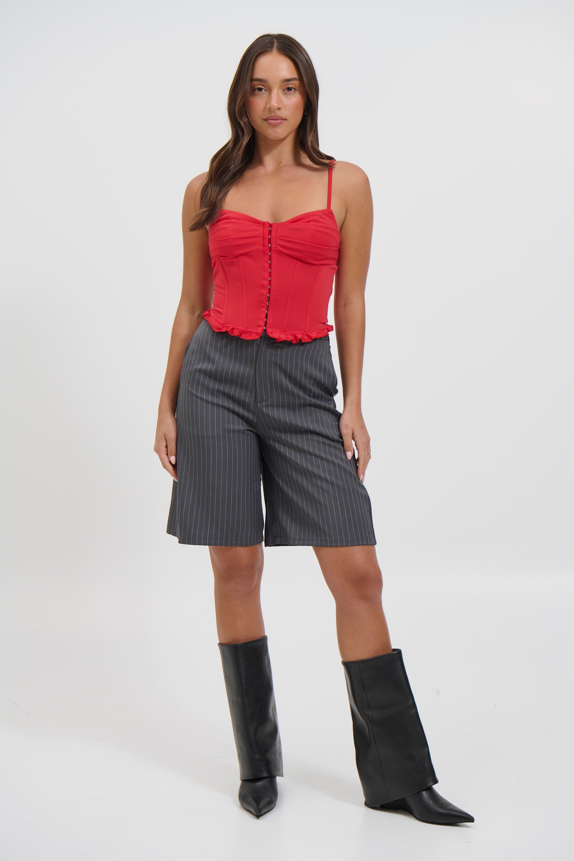 Lenni Corset Top Red