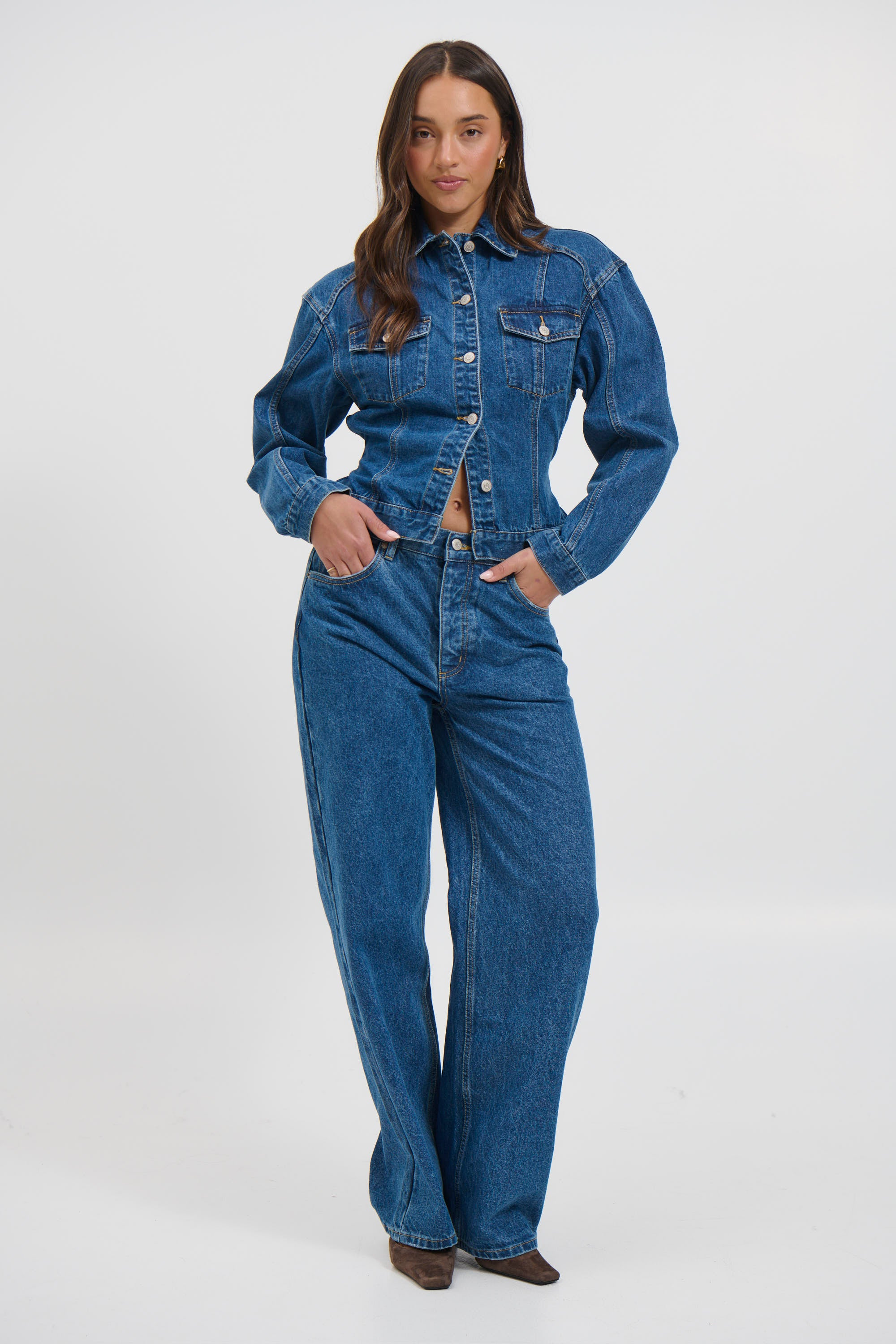 Violet Denim Jacket Denver Blue