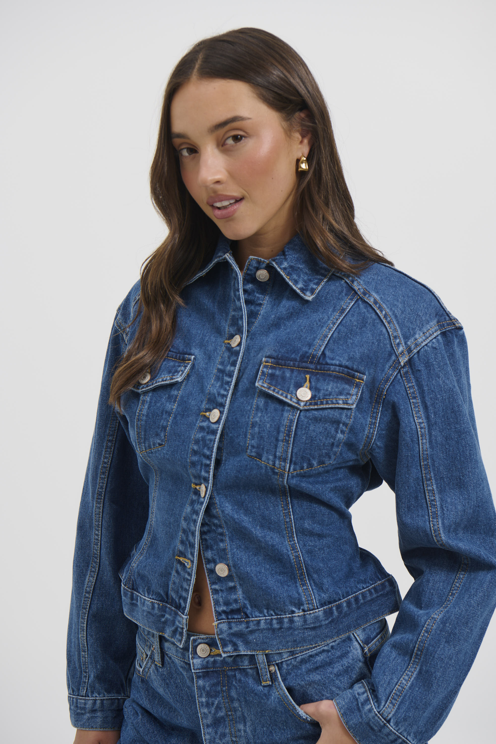 Violet Denim Jacket Denver Blue