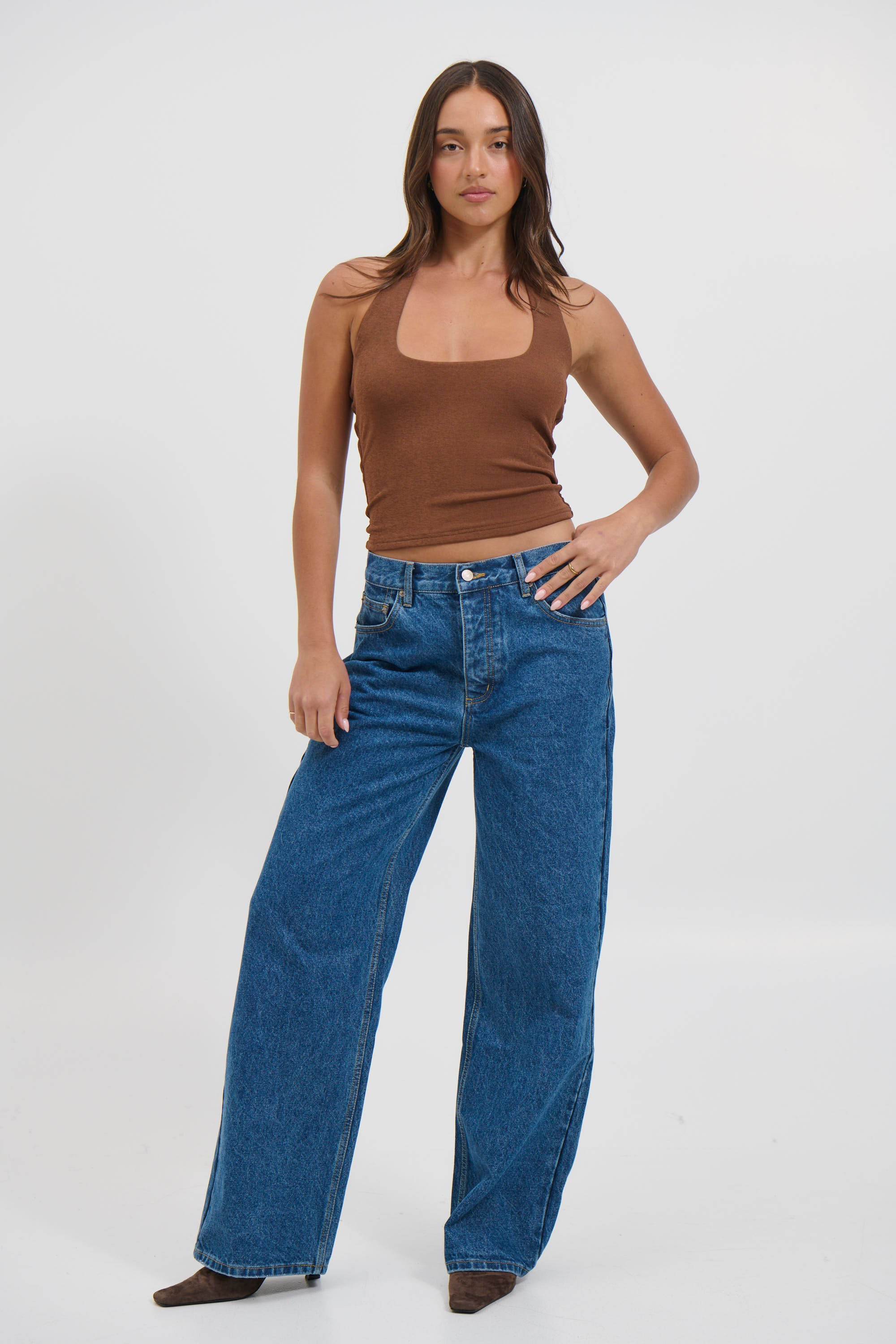 Katya Halterneck Top Mocha