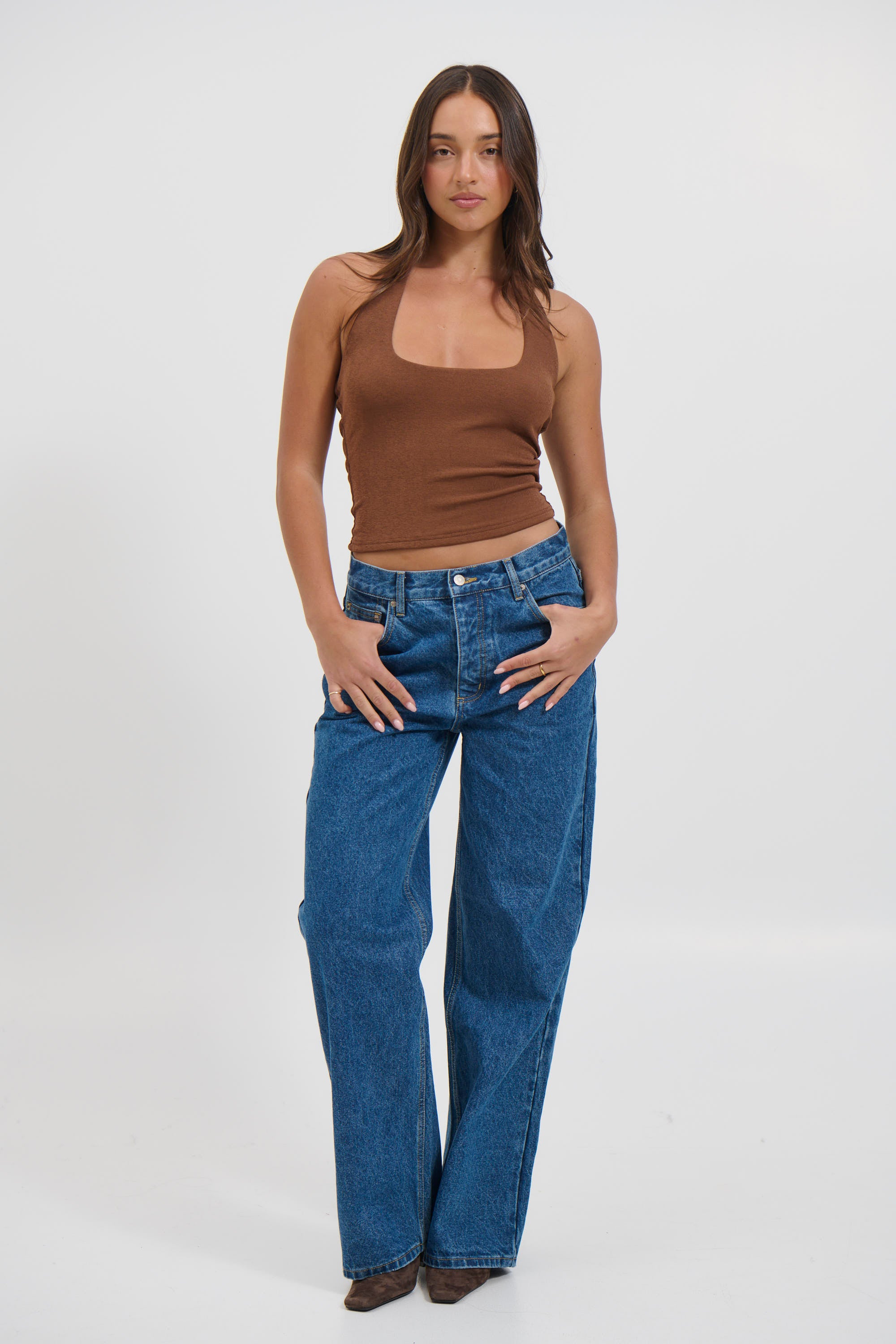 Katya Halterneck Top Mocha