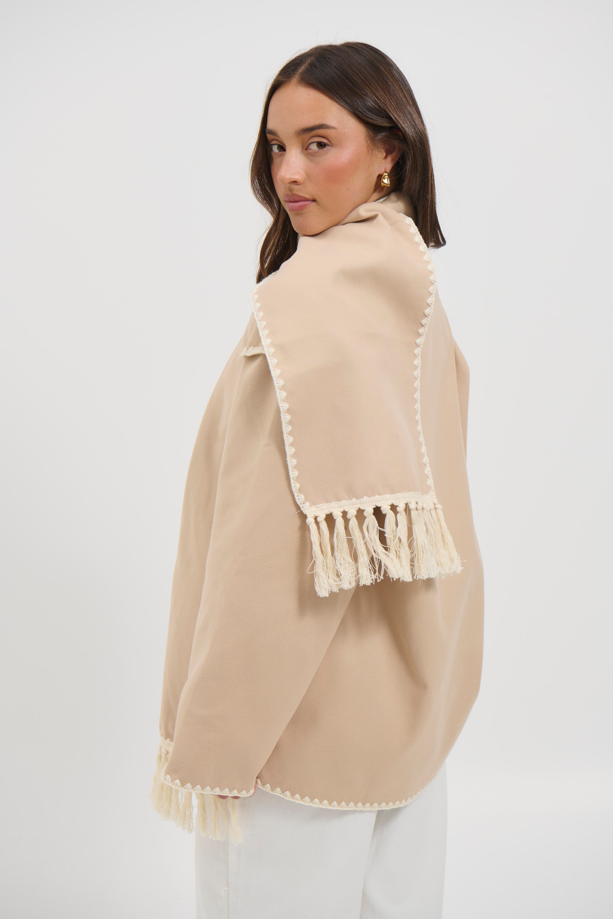 Alaska Scarf Jacket Beige