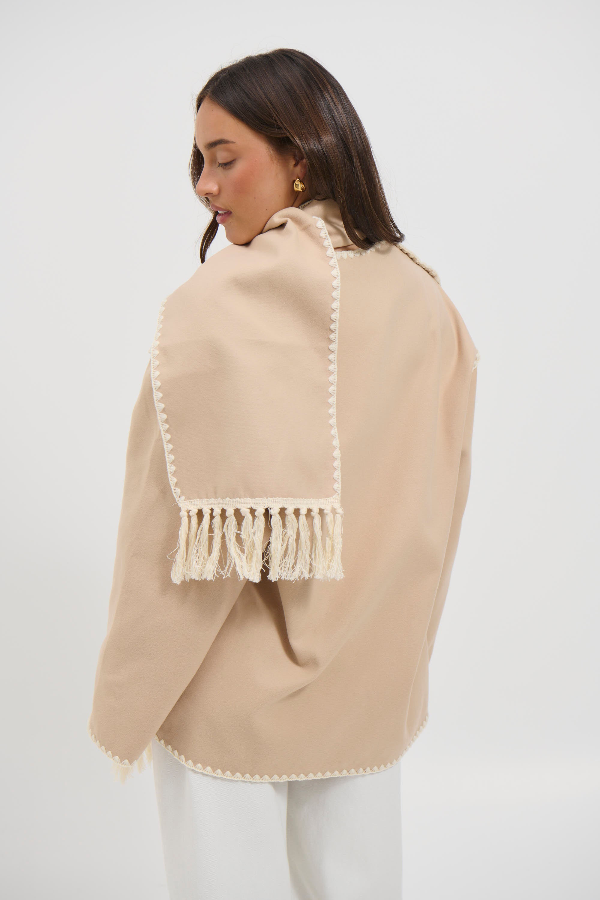 Alaska Scarf Jacket Beige